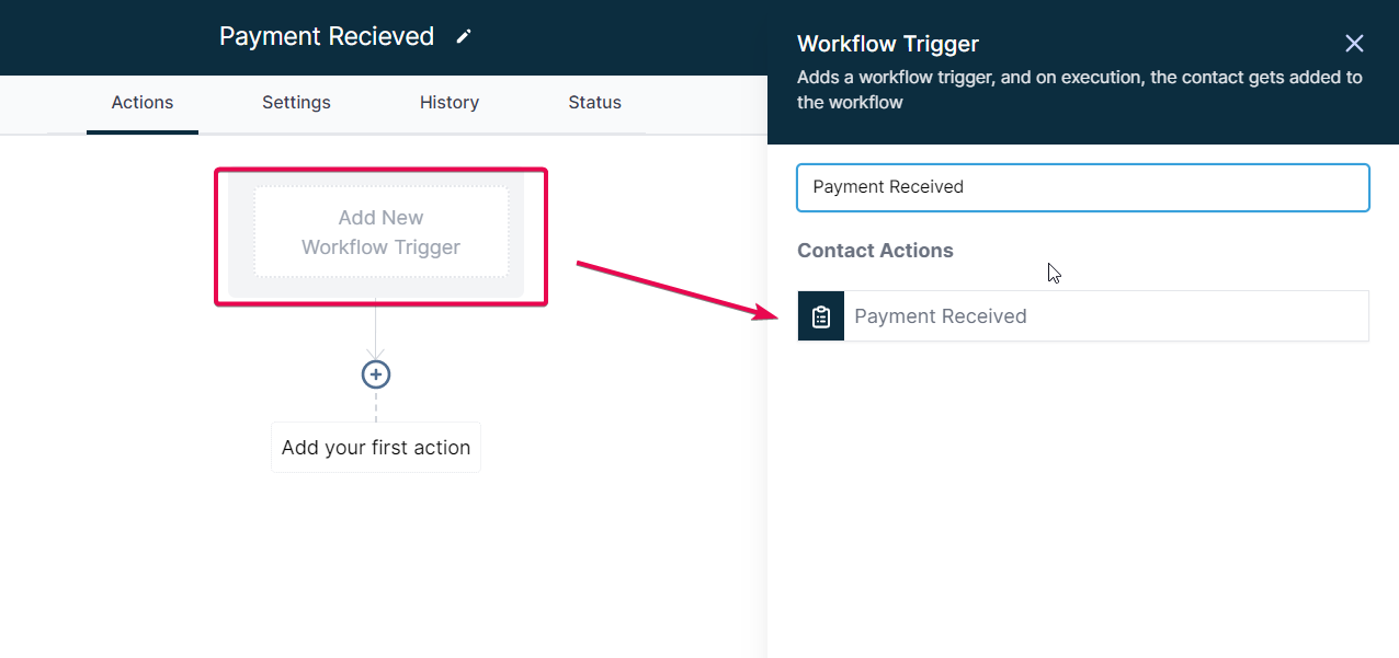Workflow Trigger – Payment received – How to use the Payment Received Trigger?