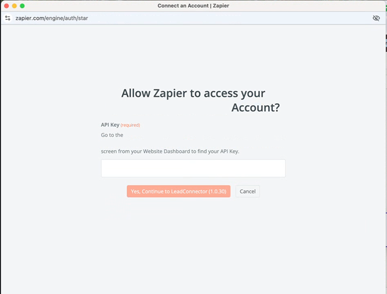 Zapier WL app connection – Please follow below steps to connect: