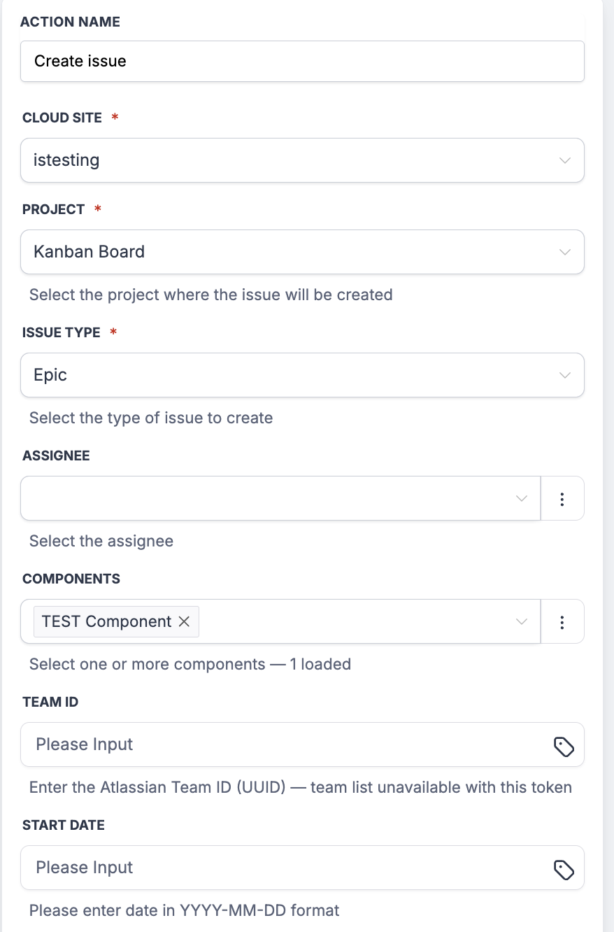 Jira: Workflow actions and triggers – Save the action and run a full Test workflow before publishing.