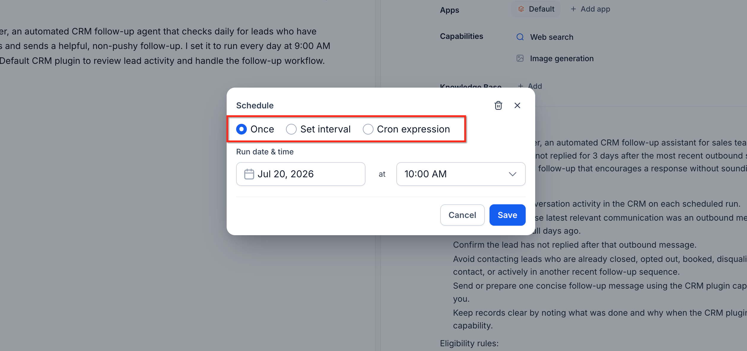 Scheduled Triggers for Super Agents – How to Set Up Scheduled Triggers for a Super Agent