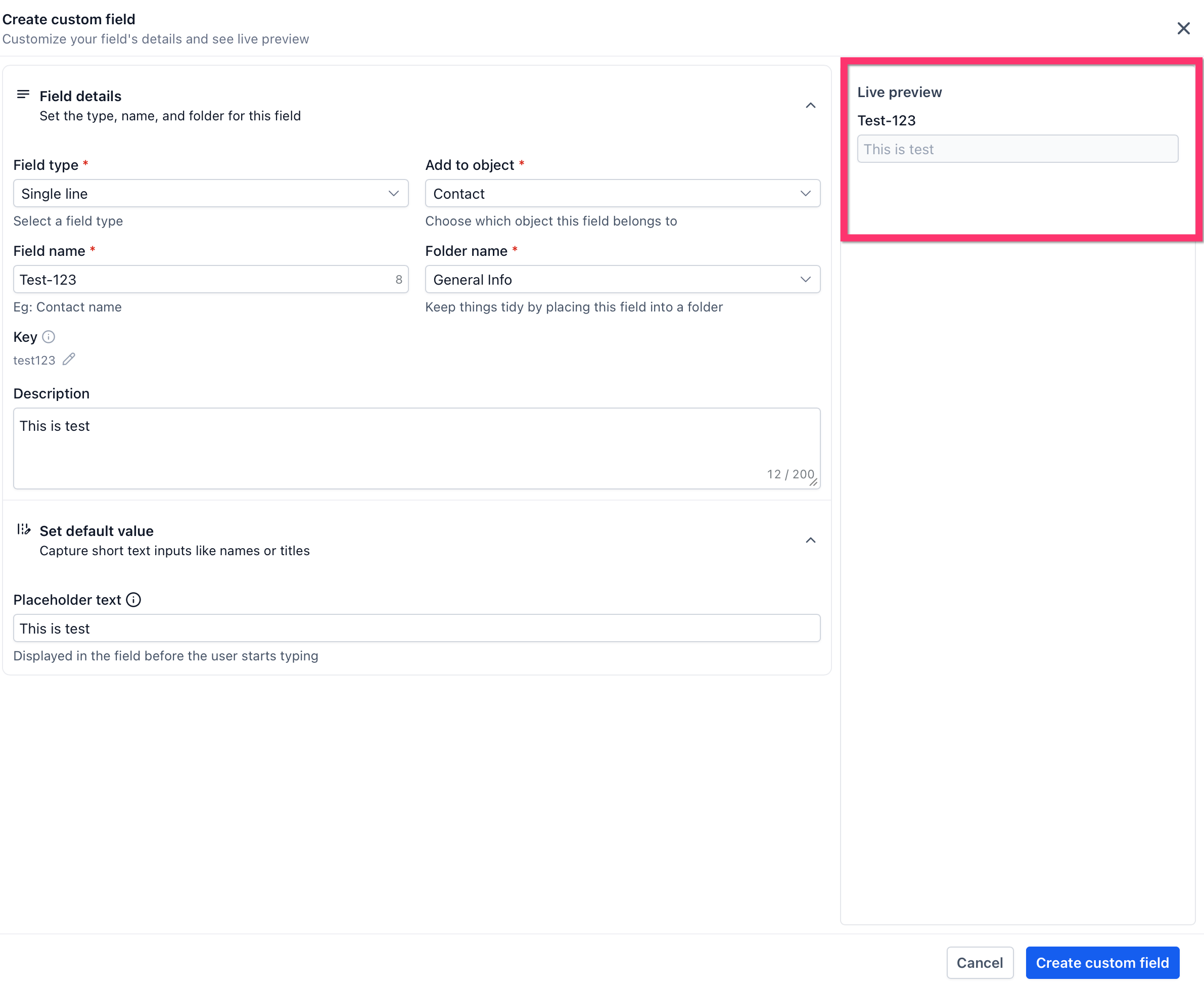 Creating and Managing Custom Fields for Better Data Organization – Review the Live Preview