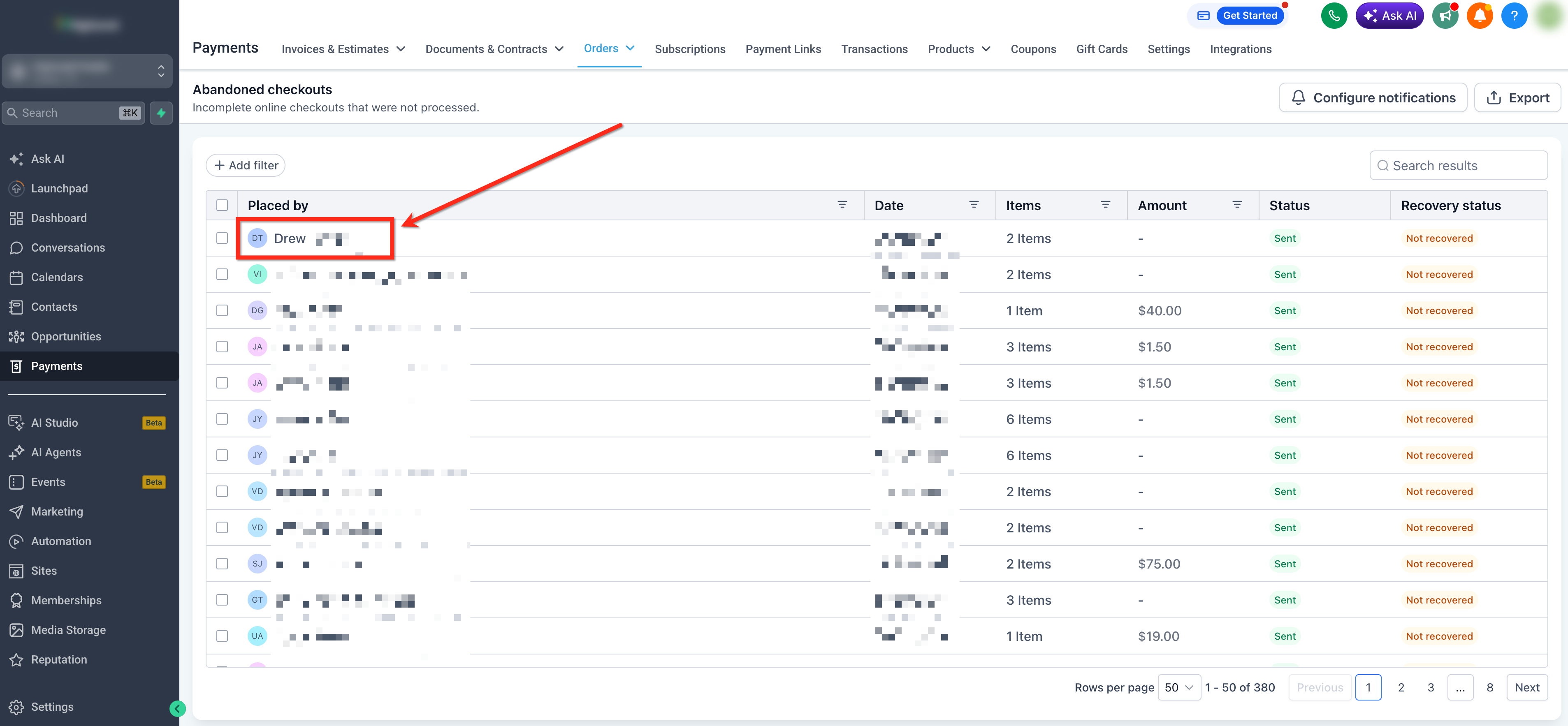 Manage and Export Abandoned Checkouts – How to Share Recovery Links