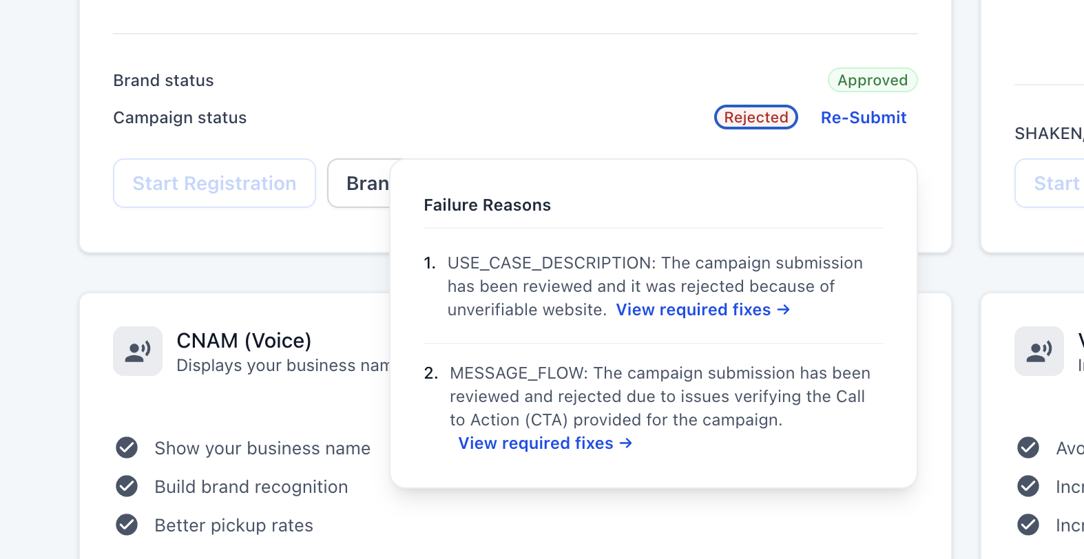 A2P Campaign Rejections, Required Fixes & Vetting Errors – How to View Your Required Fixes