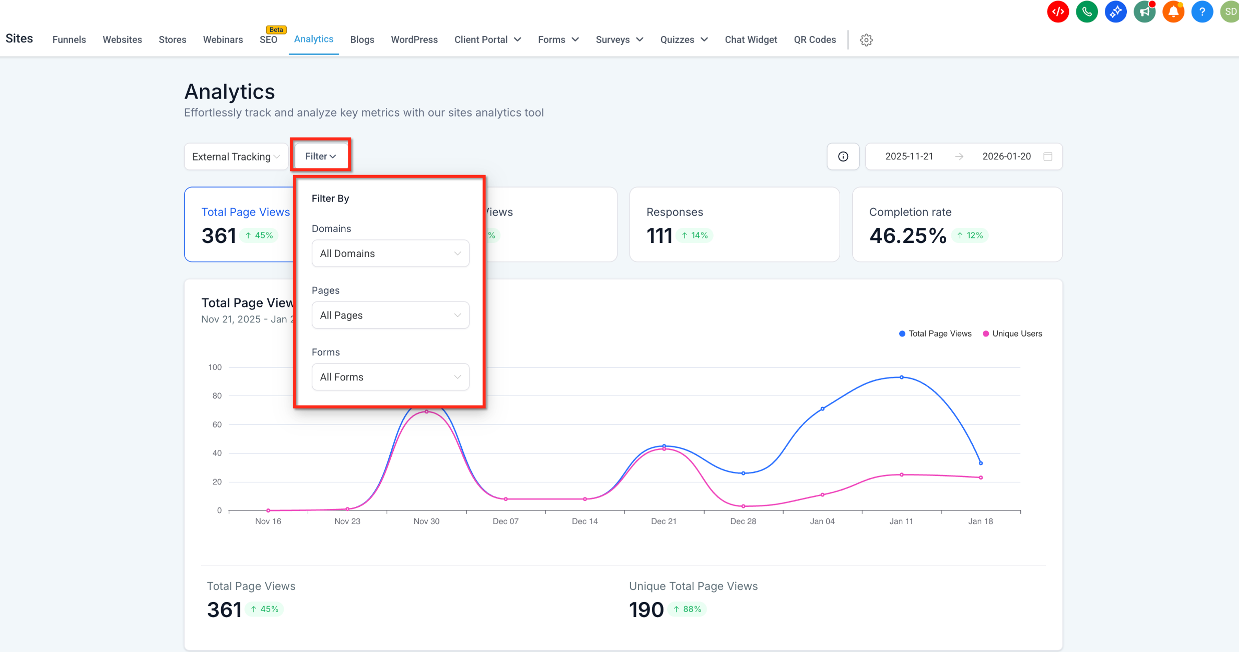 Analytics for External Tracking – Time-Based Insights