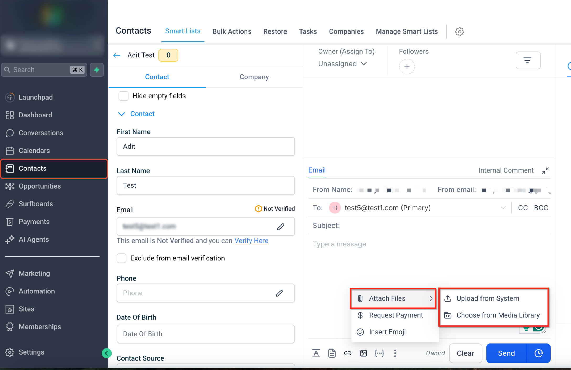 Attachment Size Limits for LC Phone SMS/MMS & Email – Attach Files options