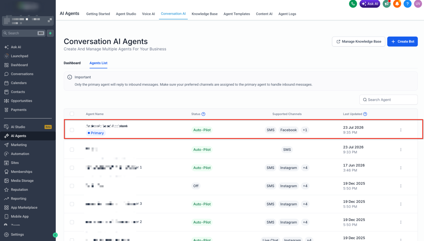 Build and Deploy Conversation AI Bots With Ask AI – Step 7: Open the New Bot