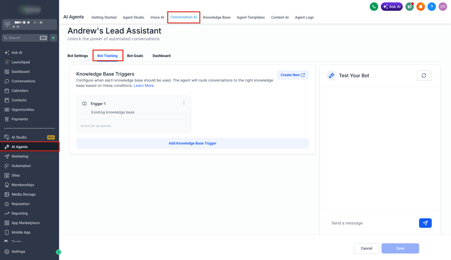 Build and Deploy Conversation AI Bots With Ask AI – Step 9: Review Training and Knowledge Sources