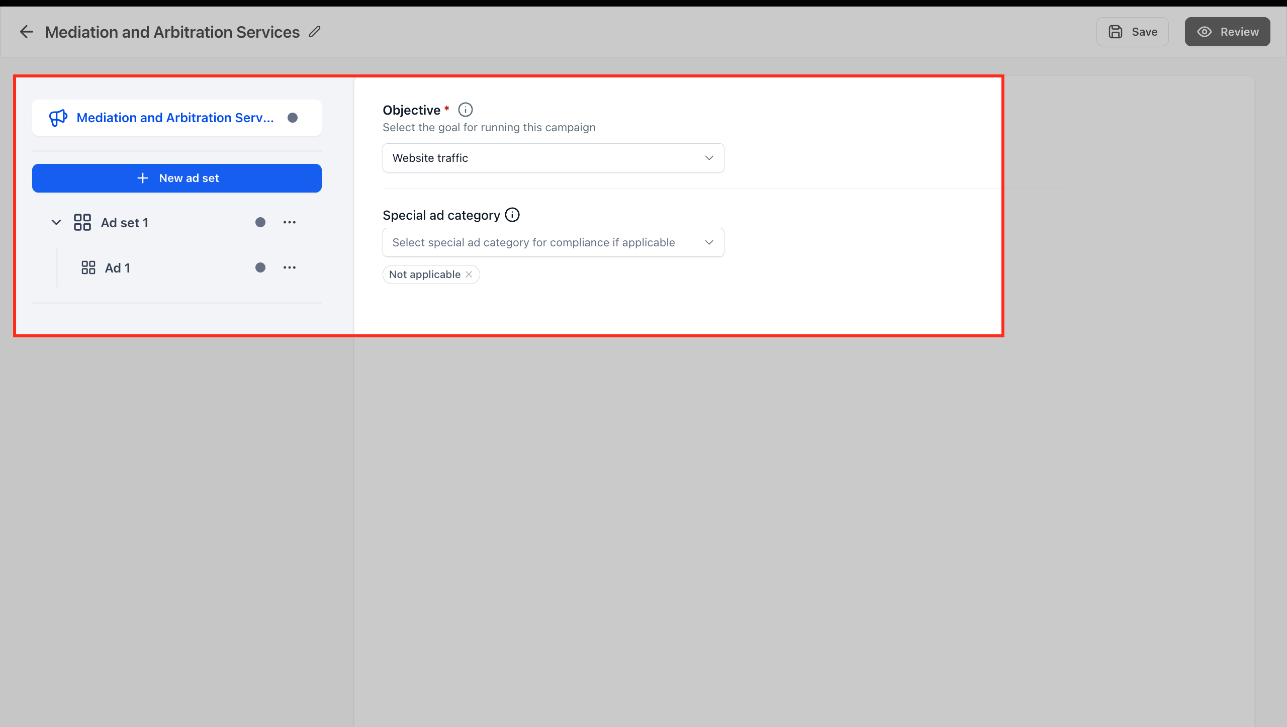 Campaign Opportunity Score in Ad Manager – Complete the campaign setup steps
