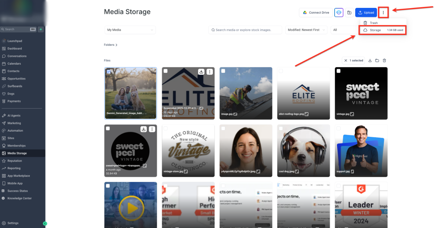 Complete Guide to Media Storage! – View Storage Usage with the Media Usage Modal