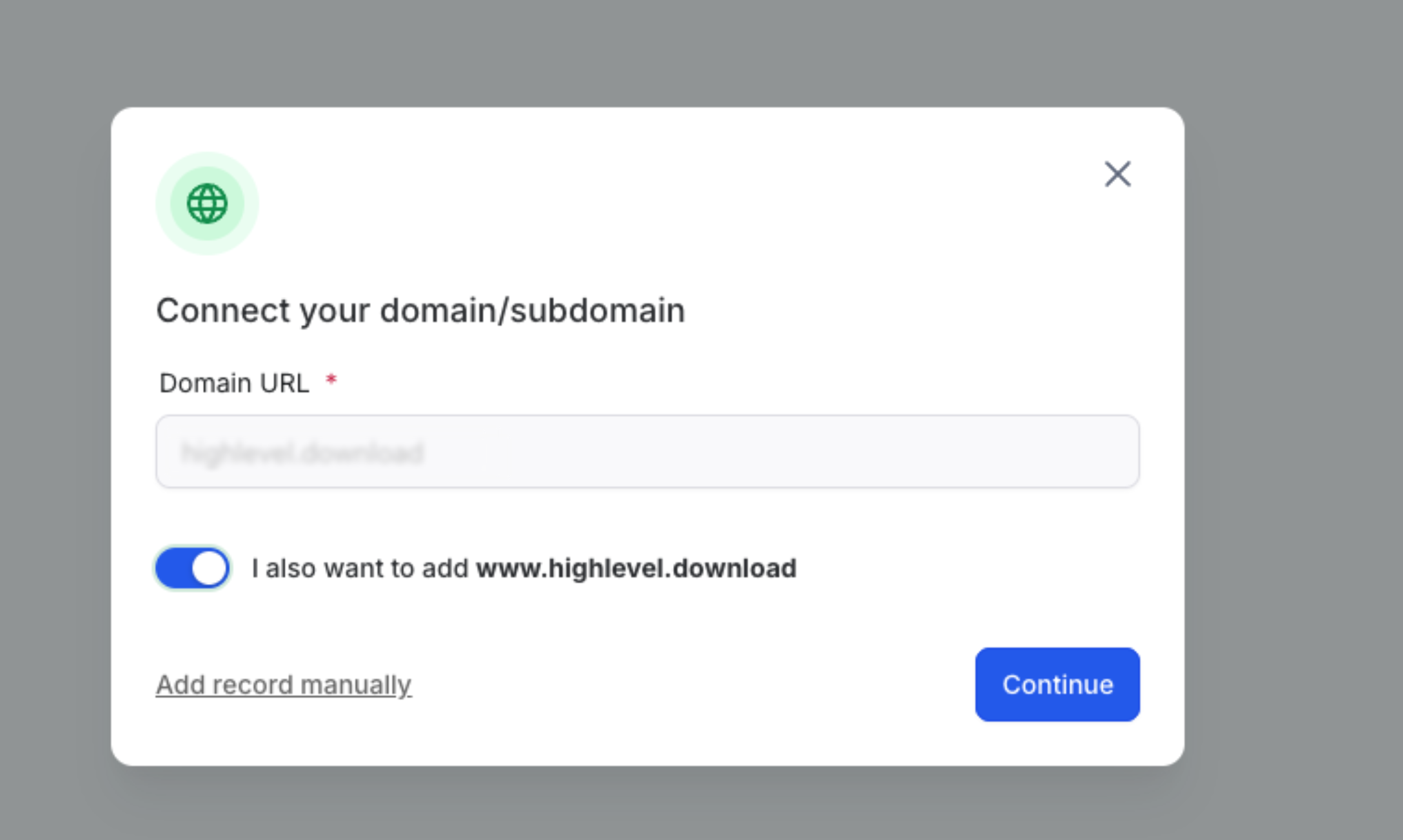 Configure & Connect Purchased Domains – Start the Domain Connection