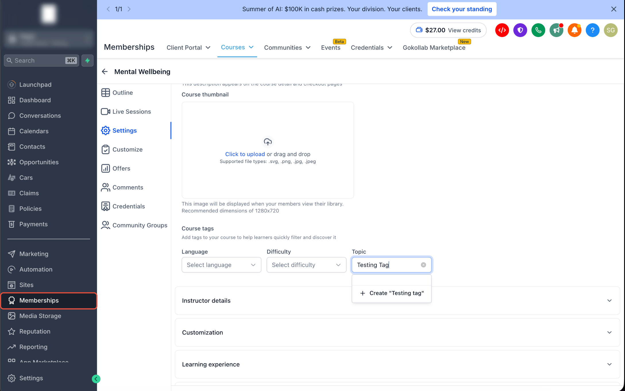 Course Filters in Communities – Step 3: Assign the Course Values