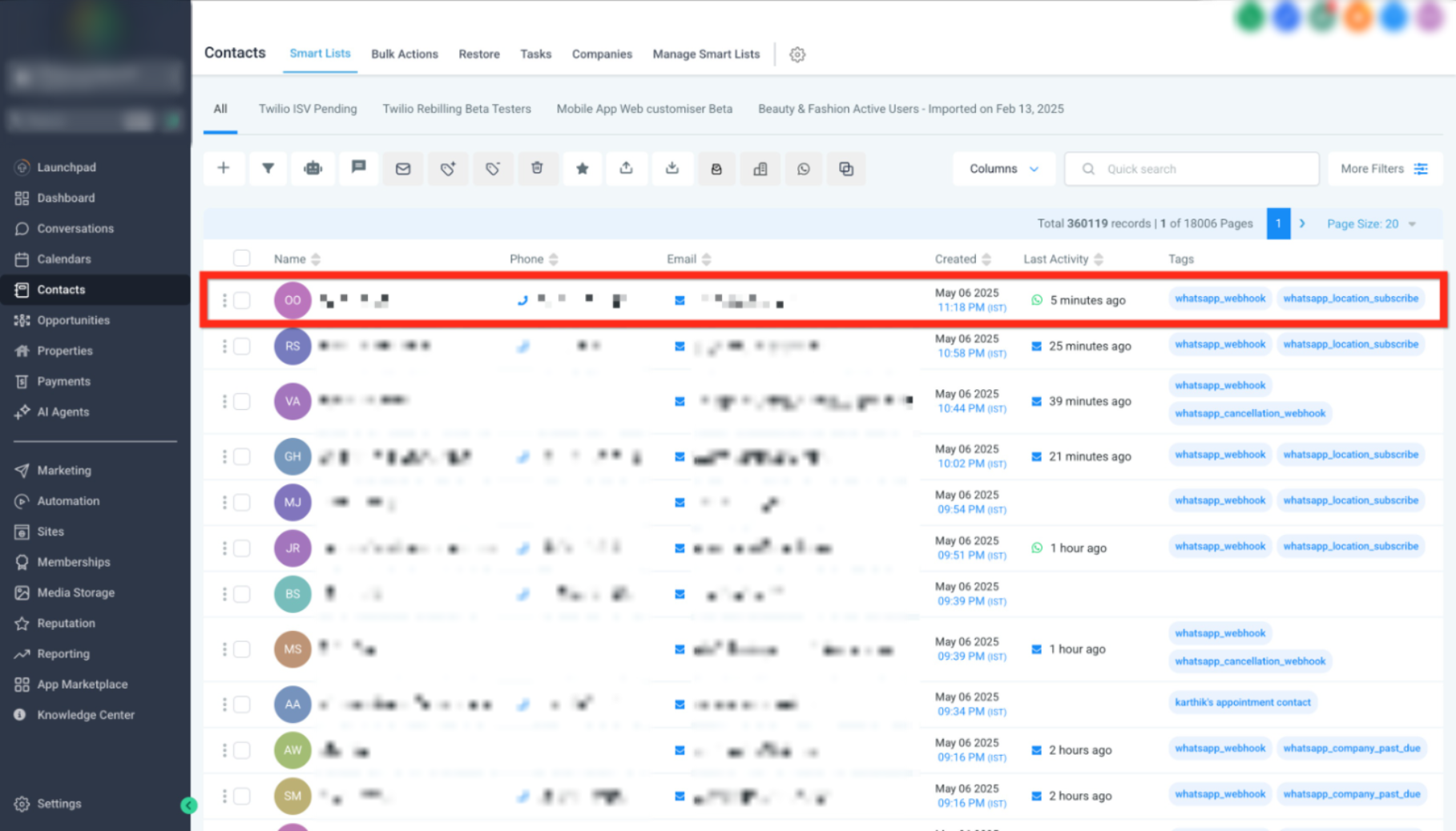 Create New Contact – Edit Existing Contact
