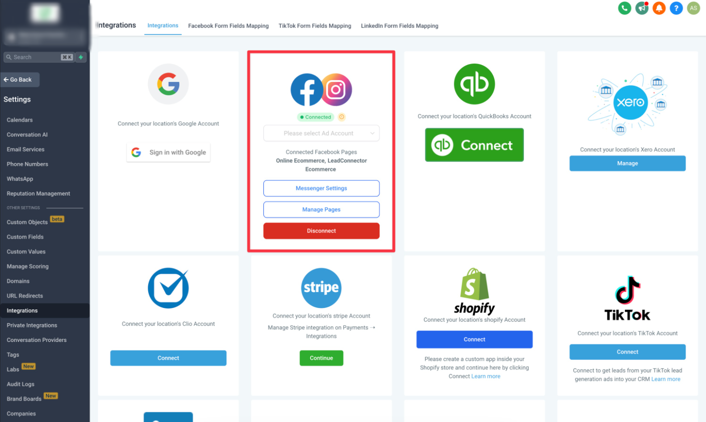 Facebook and Instagram Shops Setup – Step 2: Access Integration & First-time Connection