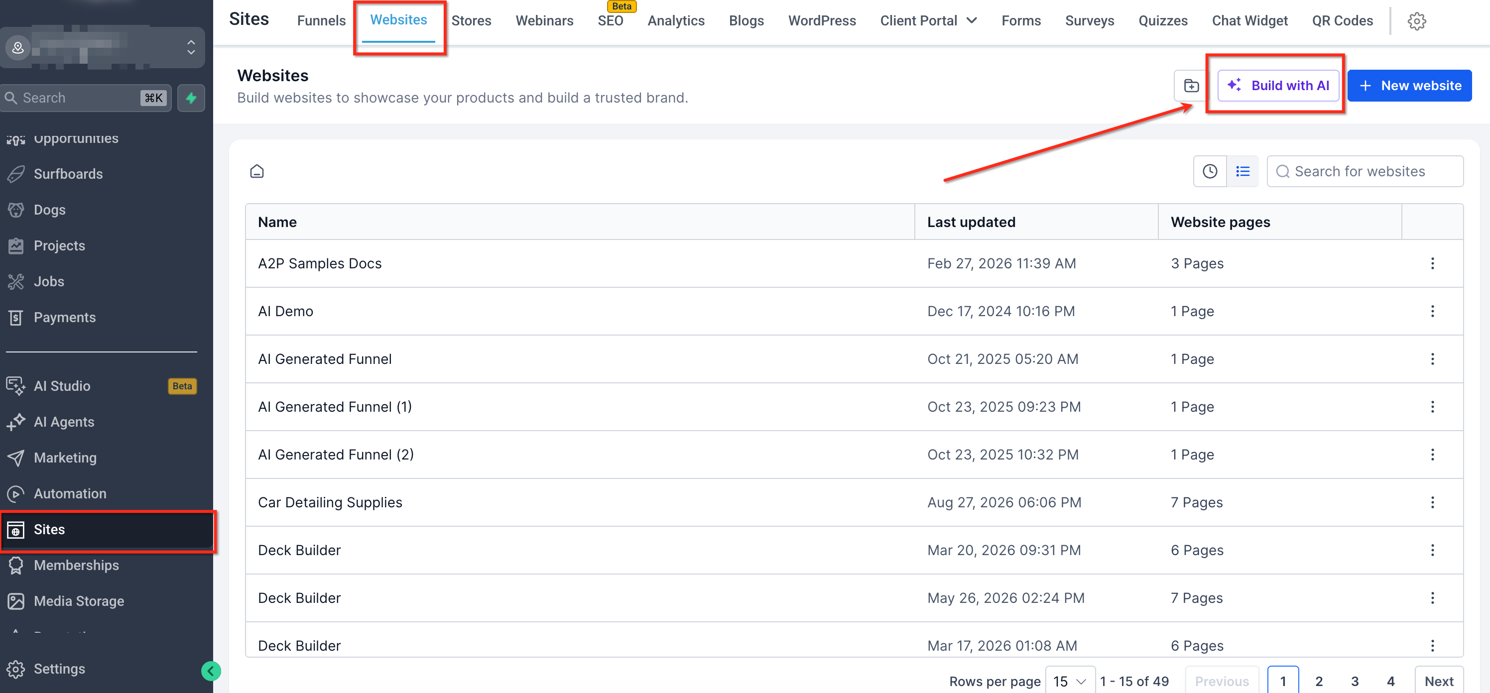 How To Use Funnel & Website AI