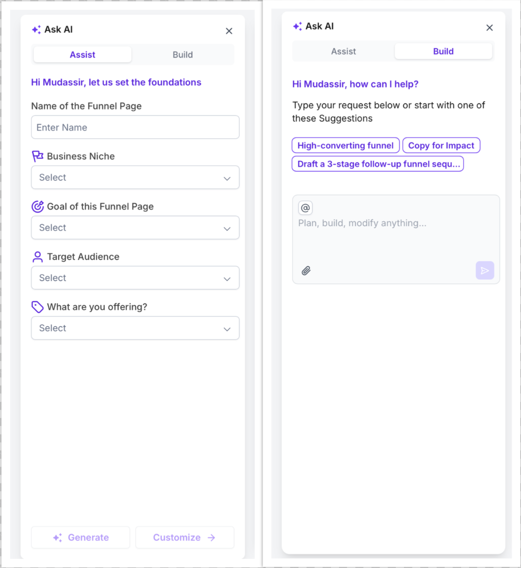 How To Use Funnel & Website AI
