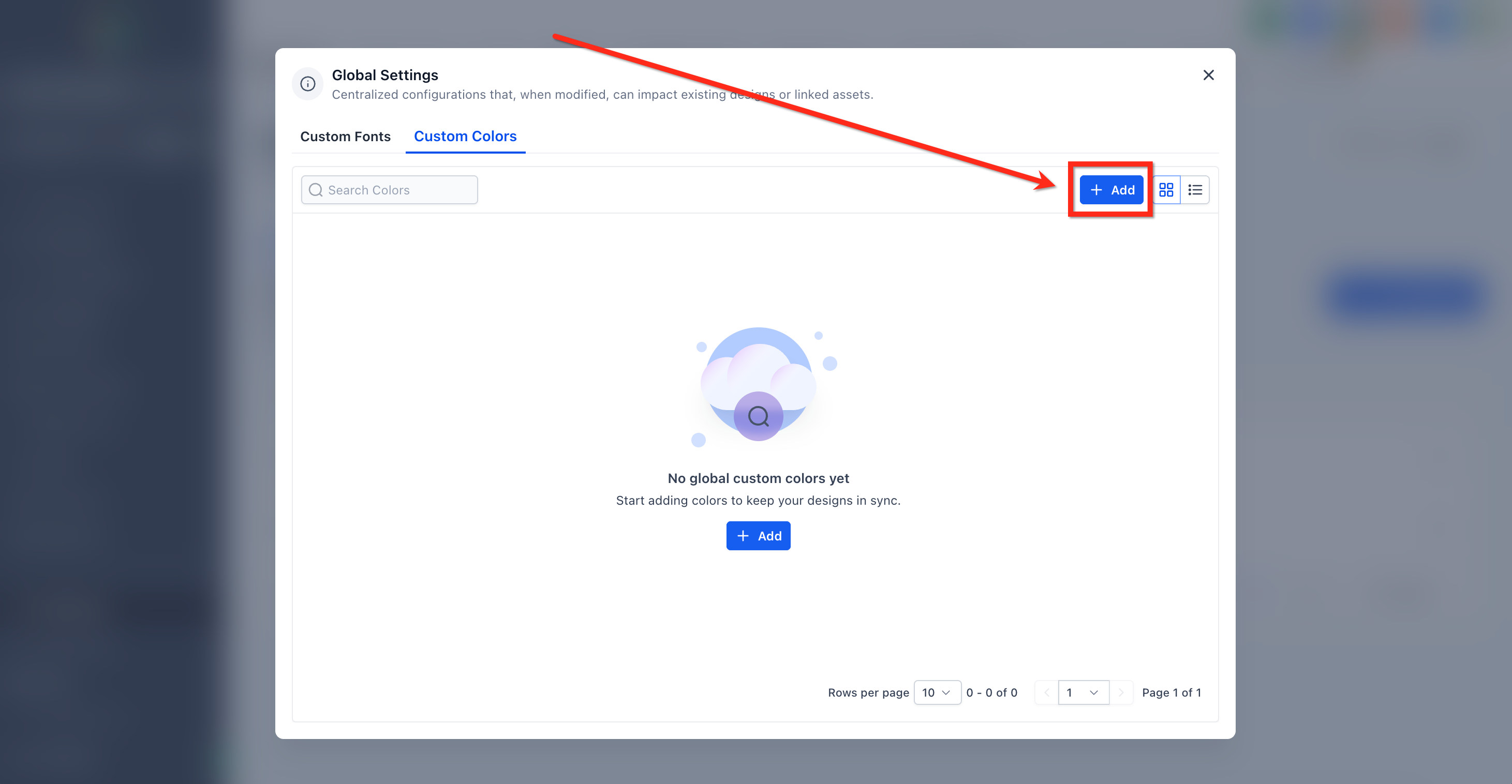 Global Custom Colors in Color Picker – Add a New Global Color