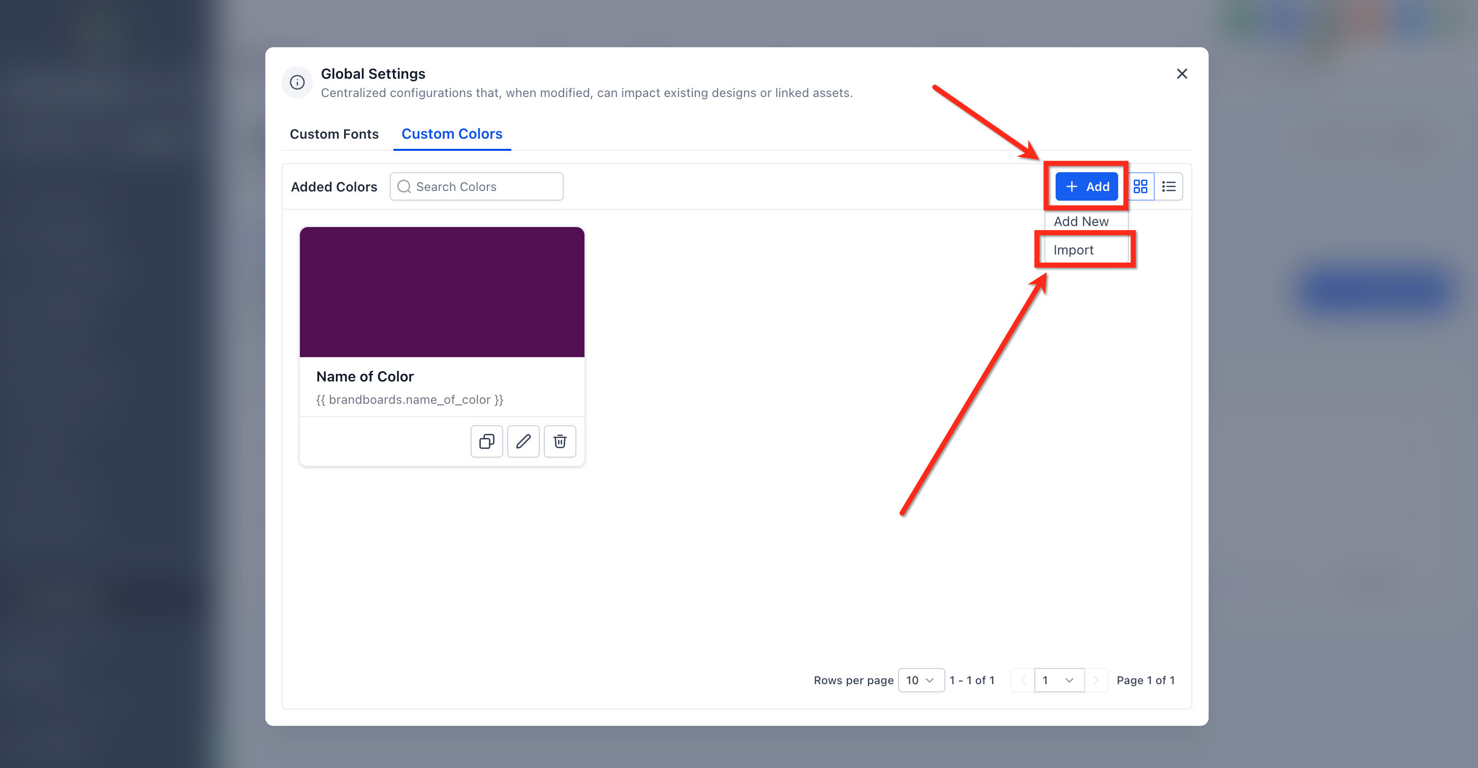 Global Custom Colors in Color Picker – Import Global Custom Colors from Custom Values