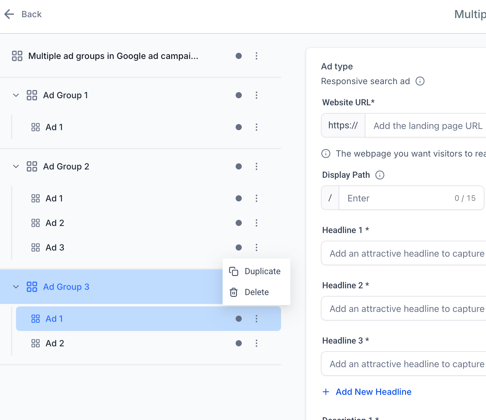 Google Ads: Multiple Ad Groups and Ads – Manage an Ad Group