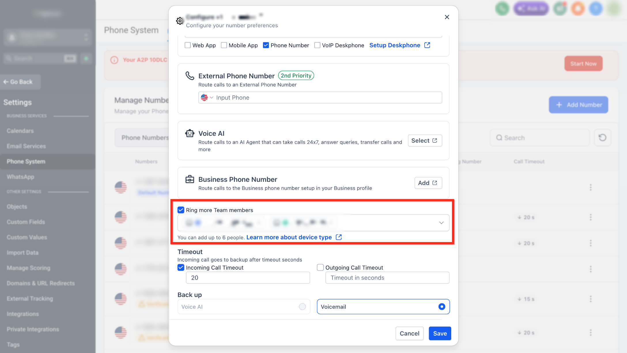 How to Assign LC Phone Numbers to Users – Method 2: Route One LC Phone Number to Multiple Users