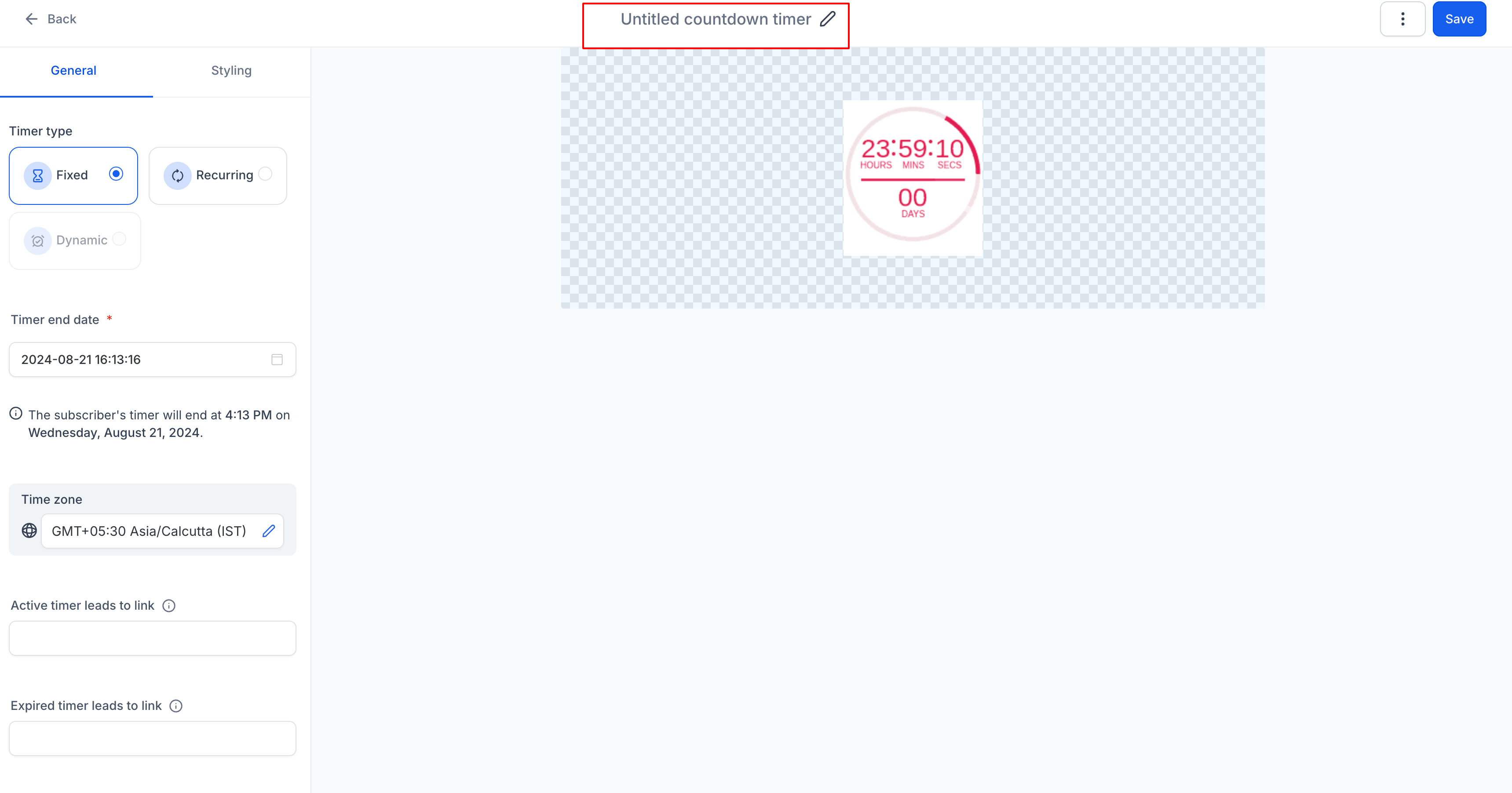 How to Create a Fixed countdown Timer – Step 8: Rename Timer