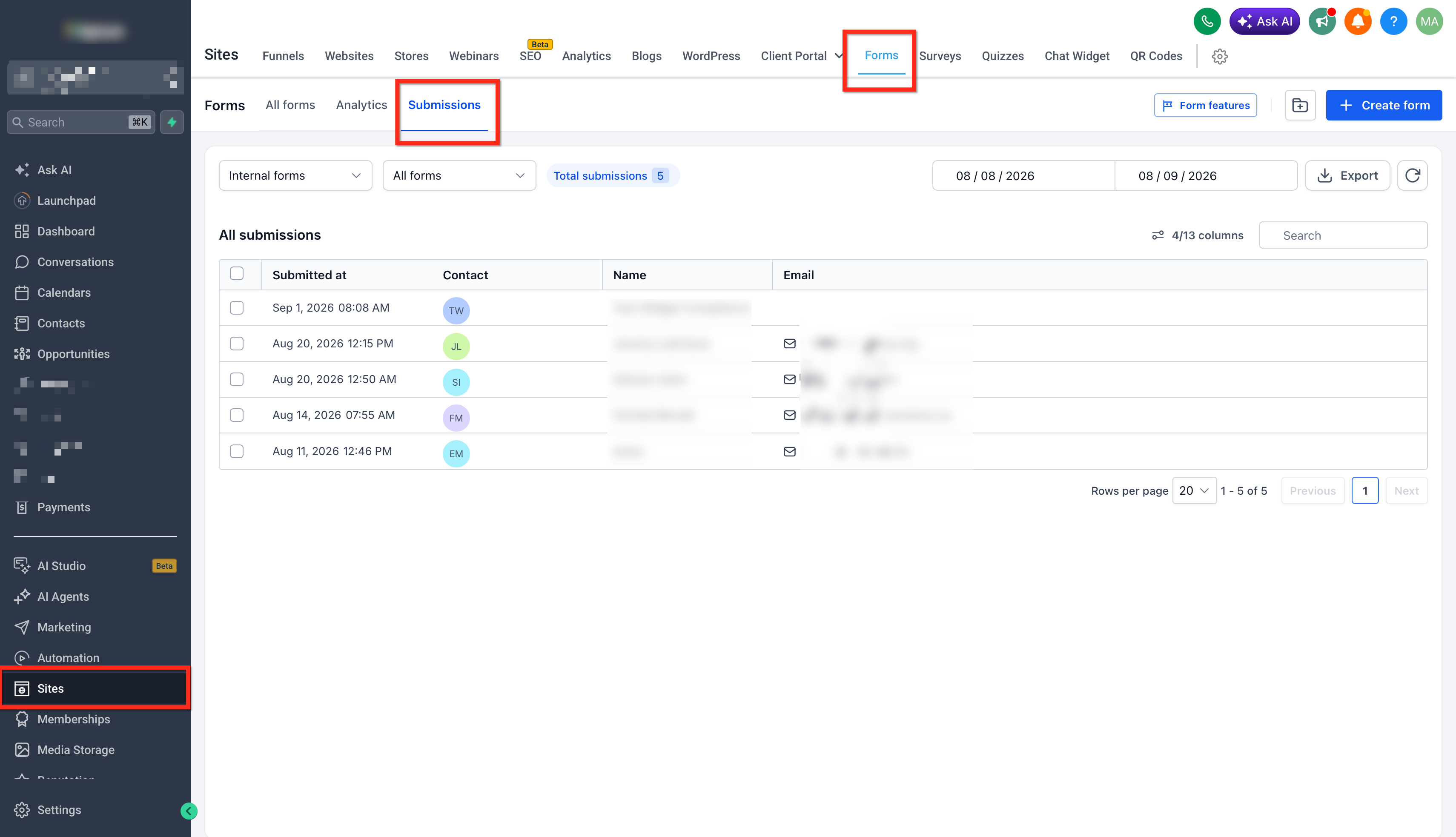 How to Create and Manage a Contact Form – Form Submissions: Where to Access Them and How They Appear