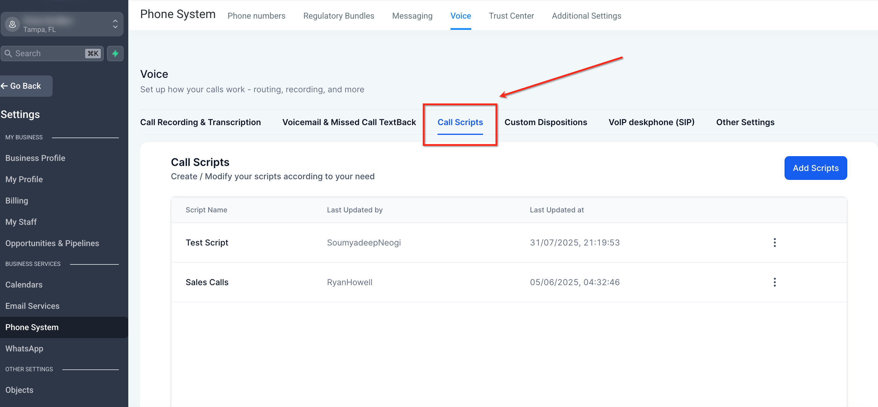 How to Create and Use Call Scripts in Web & App Dialers – Screenshot 3