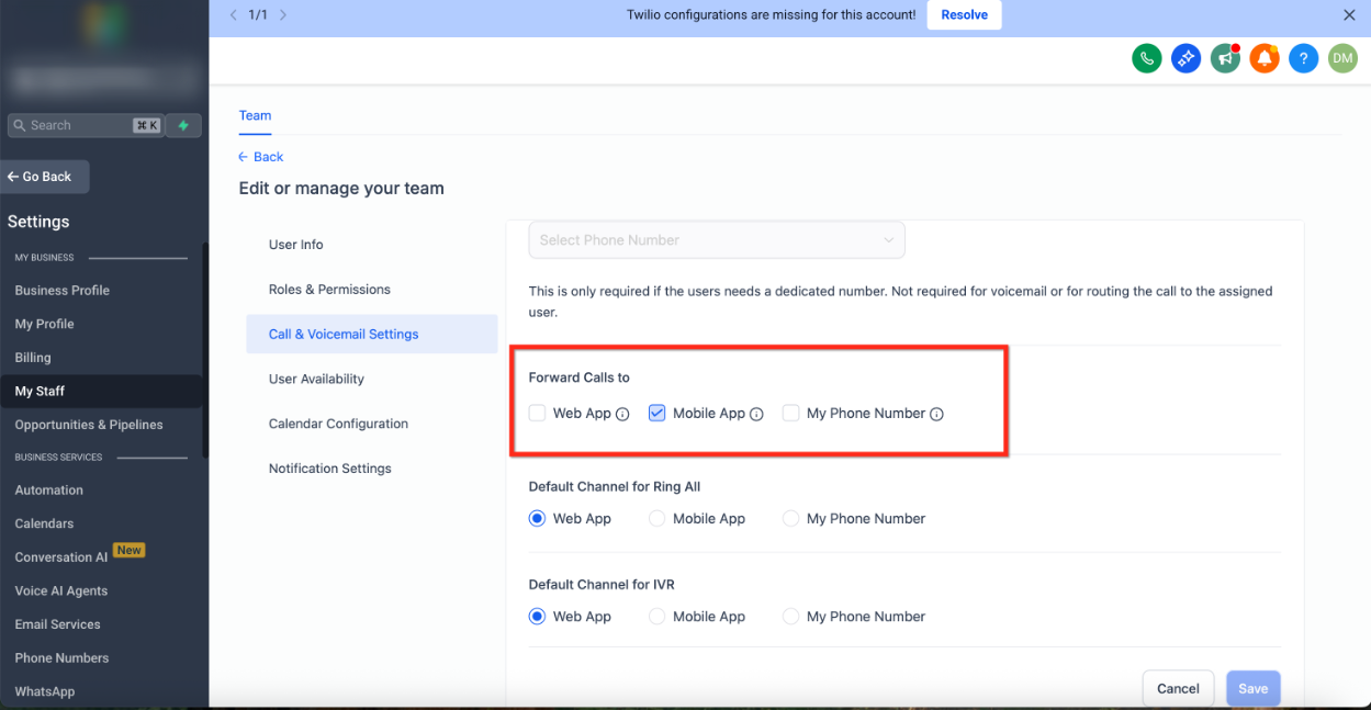 How To Forward Inbound Calls to Mobile App – How To Enable Inbound Calling on the Mobile App