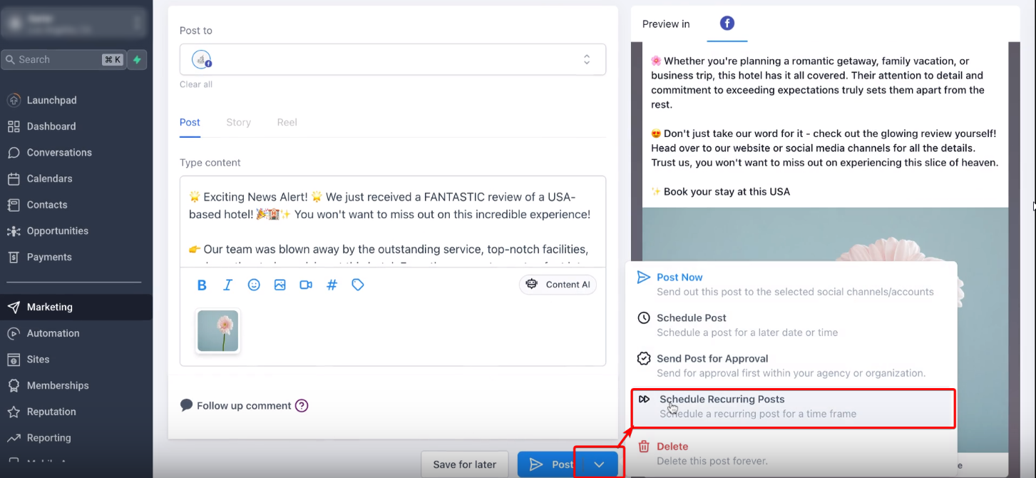 How to Post Recurring Social Posts through the Social Planner? – How to create a Recurring Post?