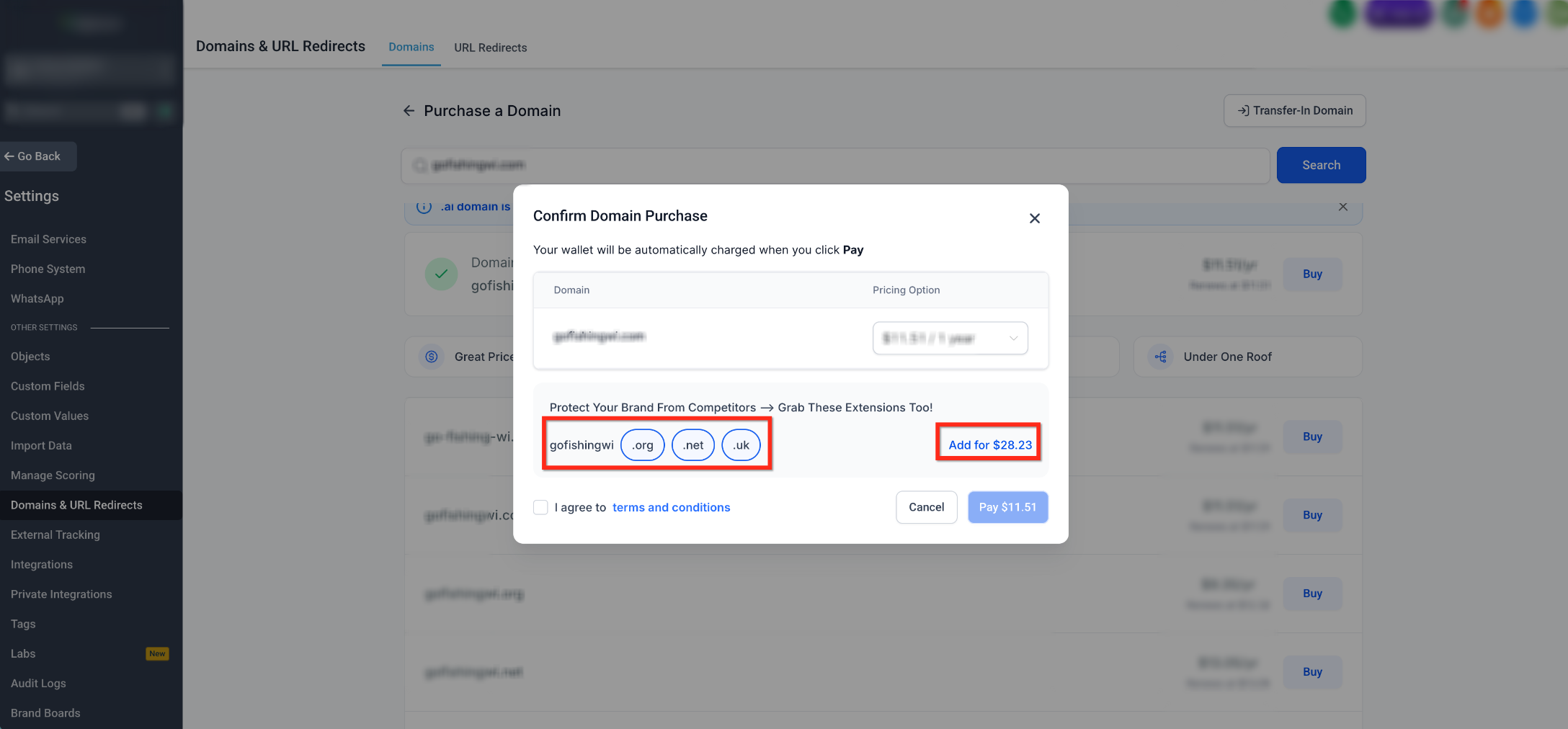 How to Purchase a Domain – Step 4: Add Additional Domain Extensions