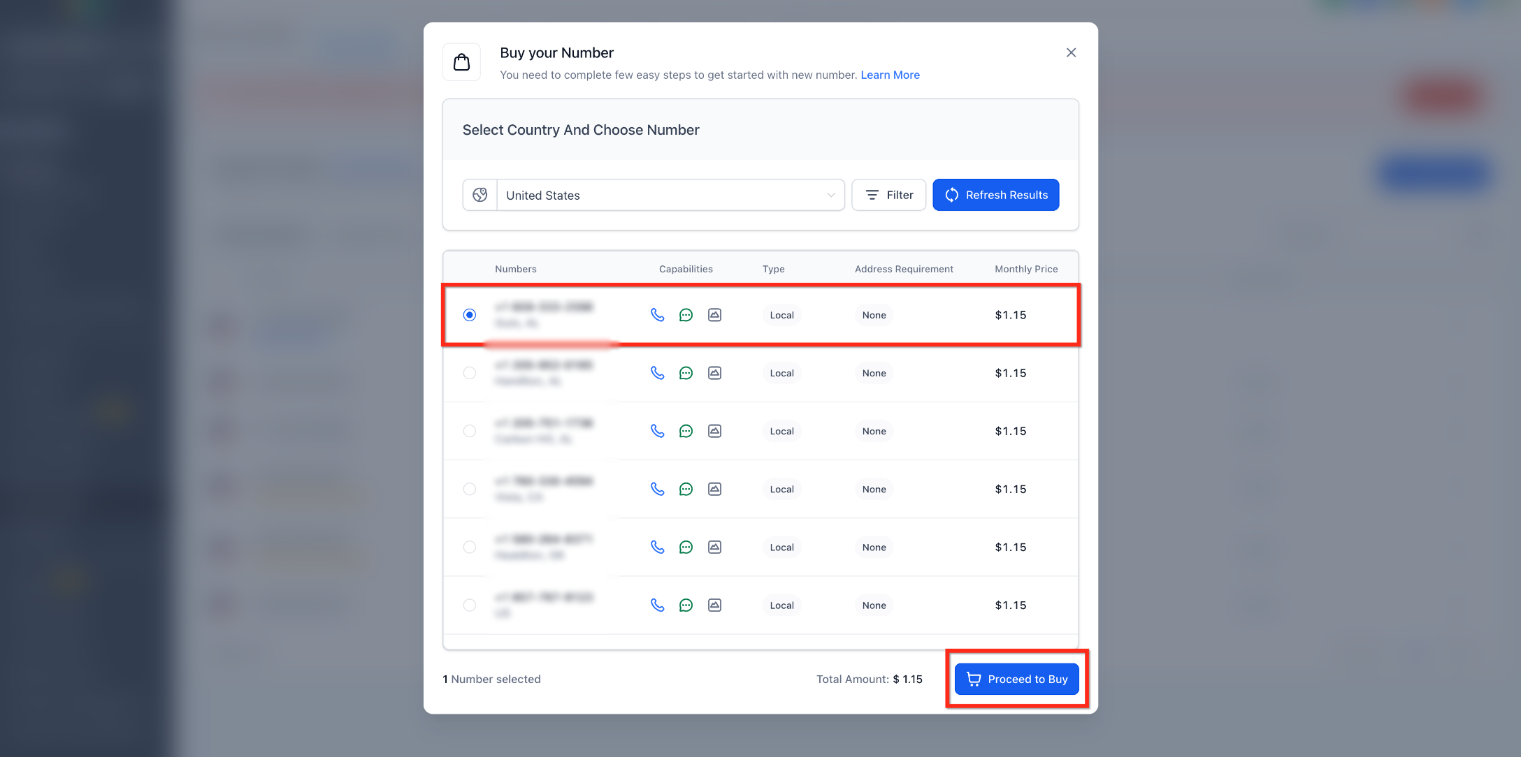 How to Purchase a Phone Number – Step 5: Complete the Purchase