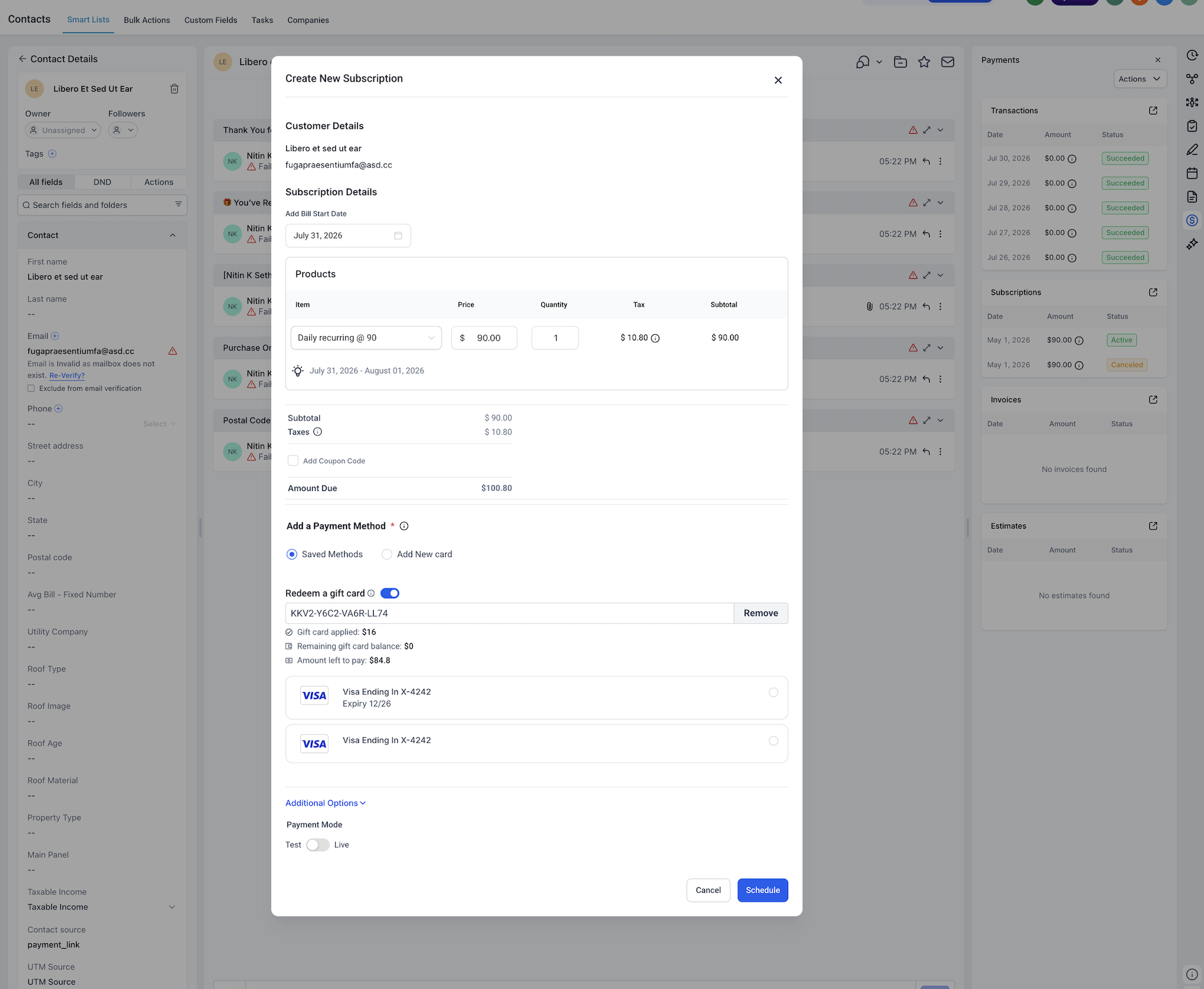 How to Redeem Gift Cards For Offline / Off-session Payments – Supported Business Payment Flows