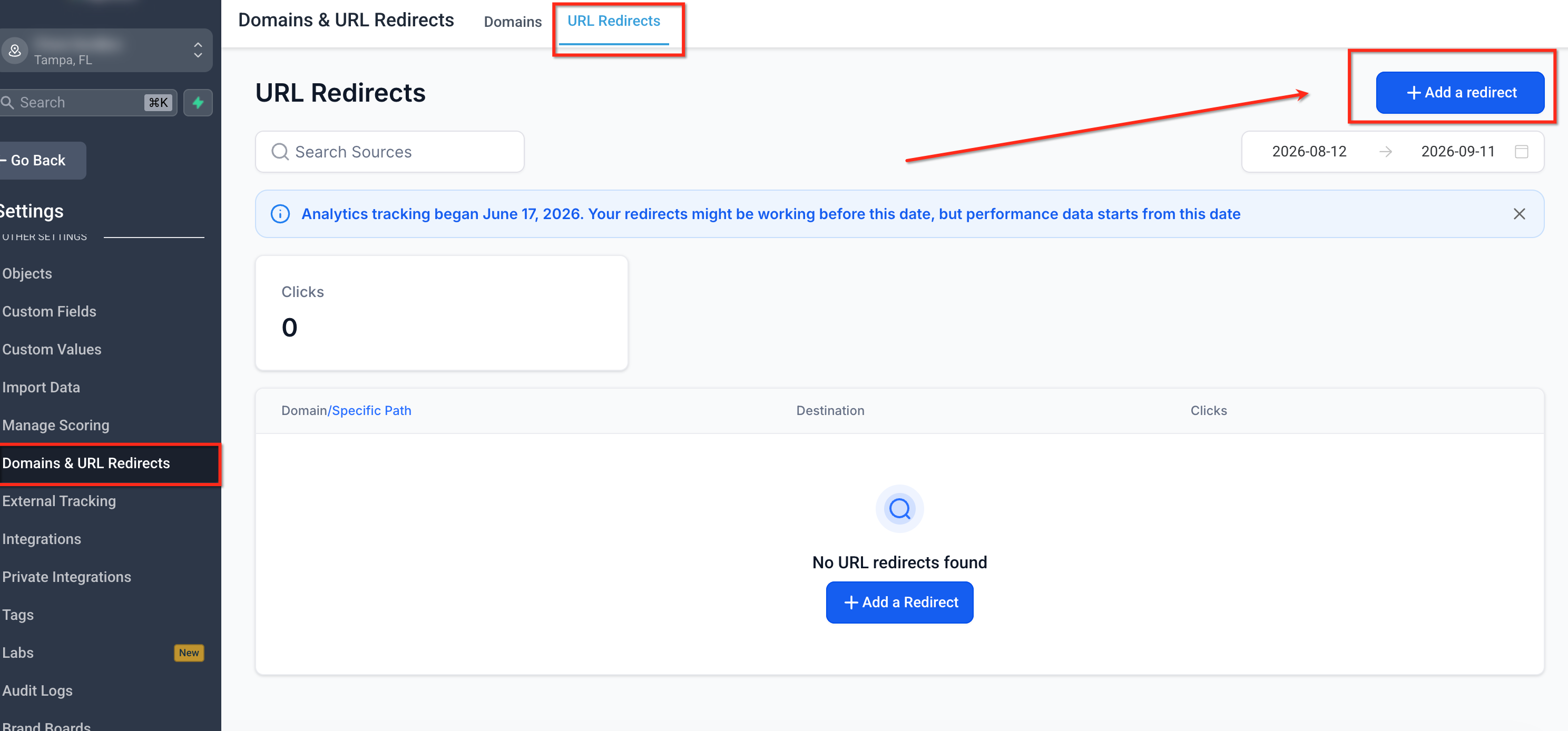 How to Setup 301 URL Redirects – Step 1: Navigate to URL Redirects
