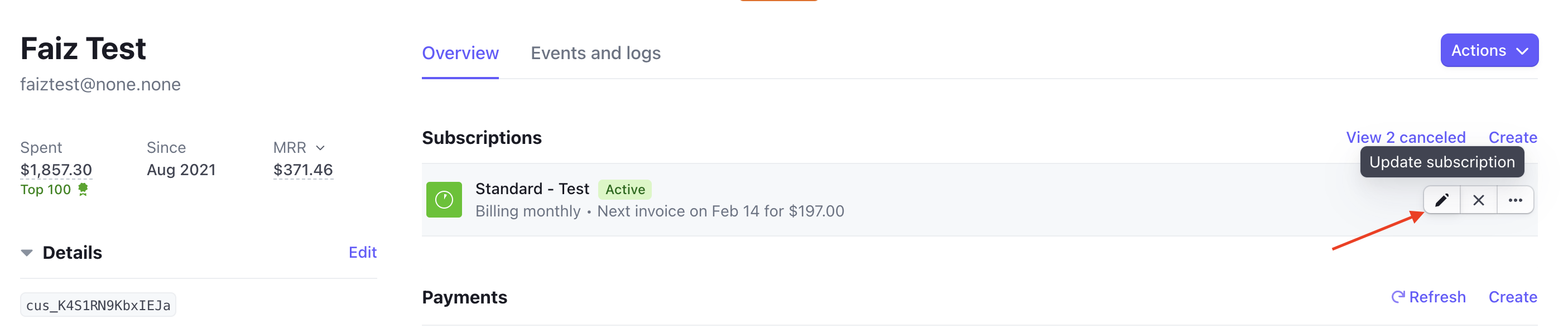 How to Upgrade or Downgrade a SaaS Plan for a Location – Stripe subscription edit control