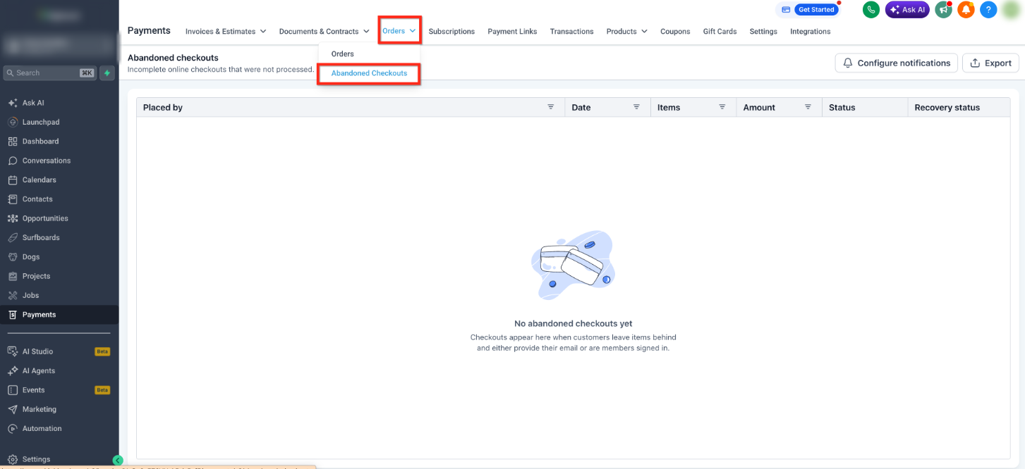 Manage and Export Abandoned Checkouts – How to Access Abandoned Checkouts