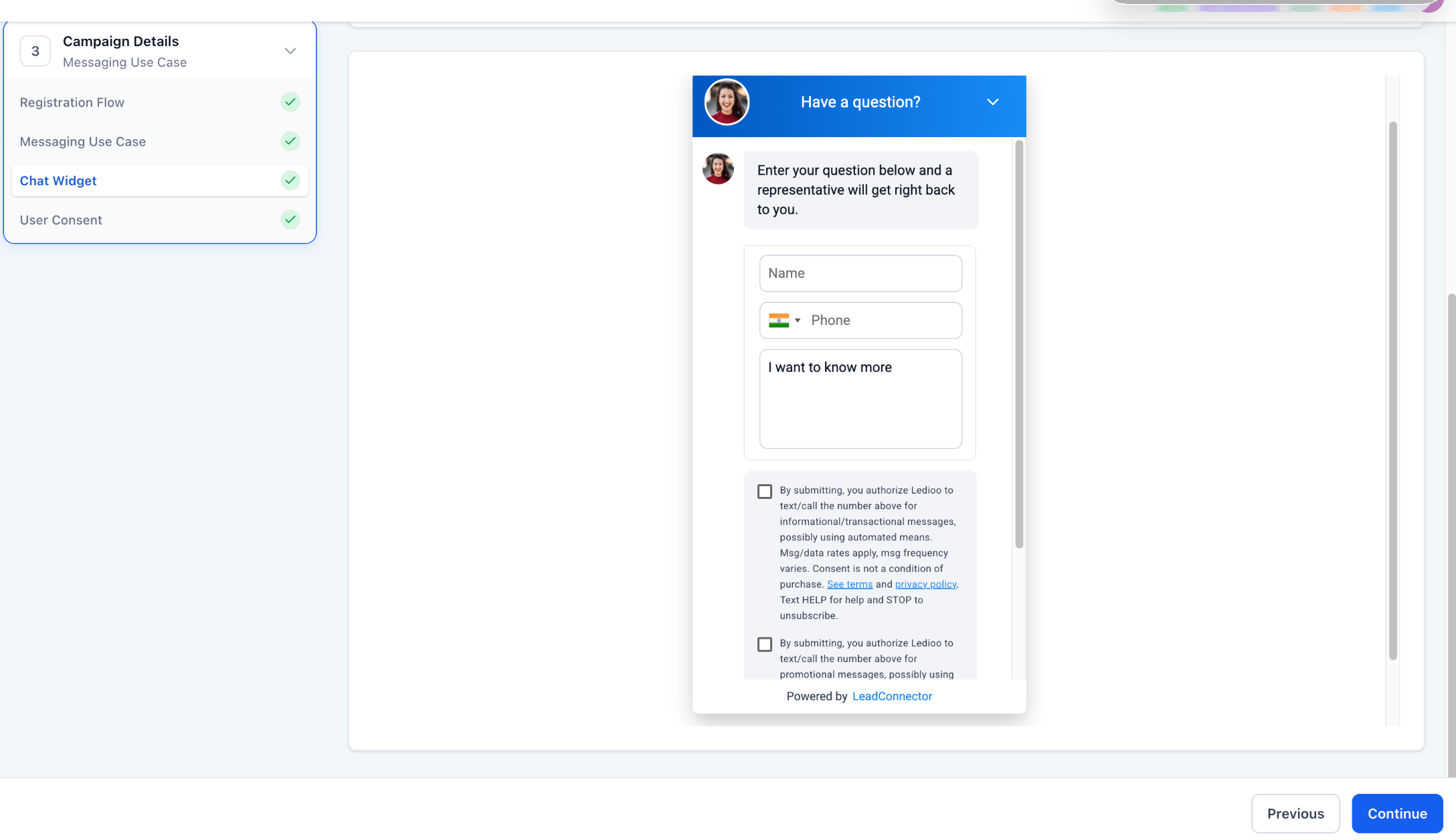 Mixed Use-Case Support for Chat Widget Flow – Step 3: Review the Generated Mixed Chat Widget