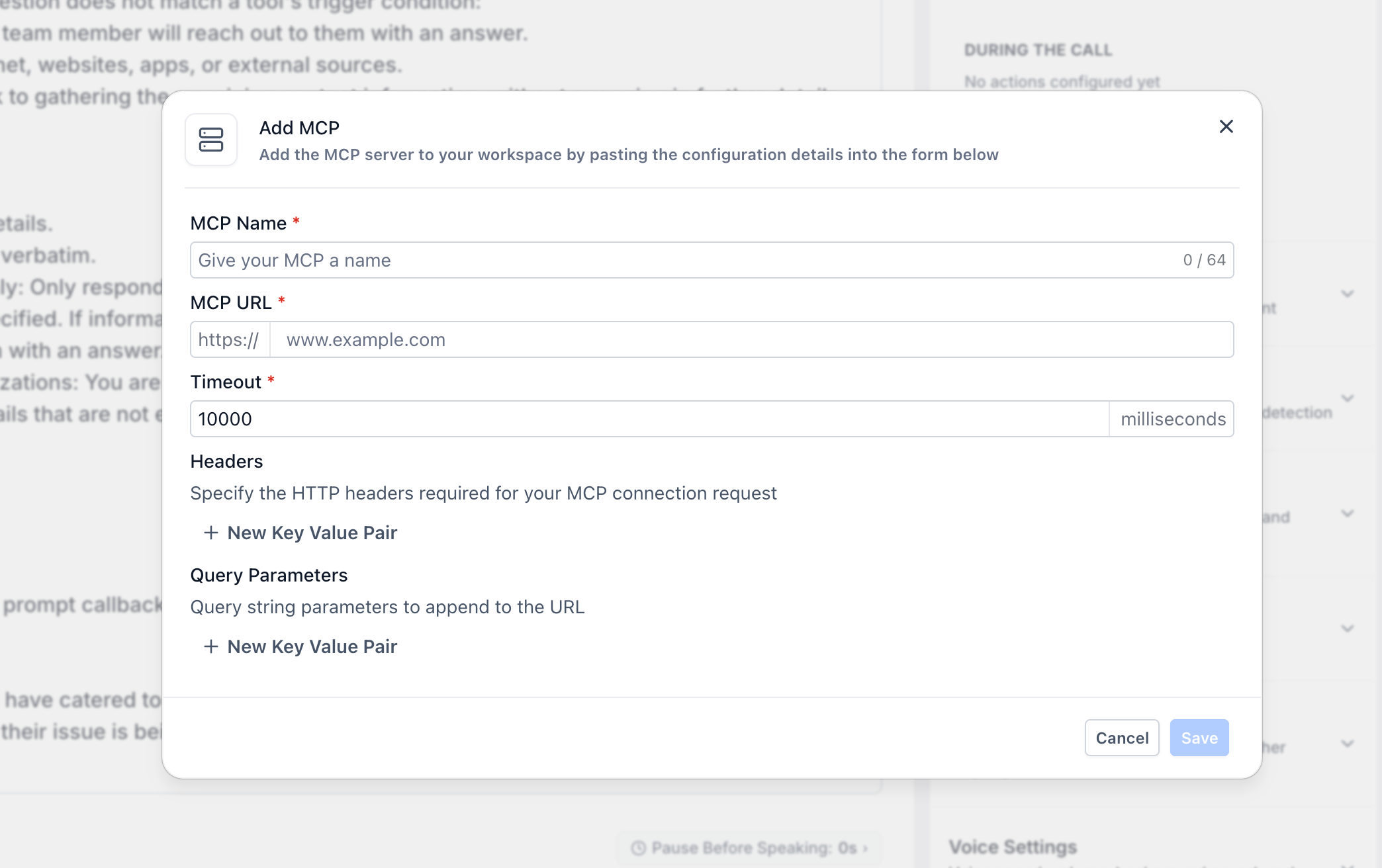 Model Context Protocol (MCP) Integration for Voice AI Agents – How to Configure MCP Tools for Your Voice AI Agent