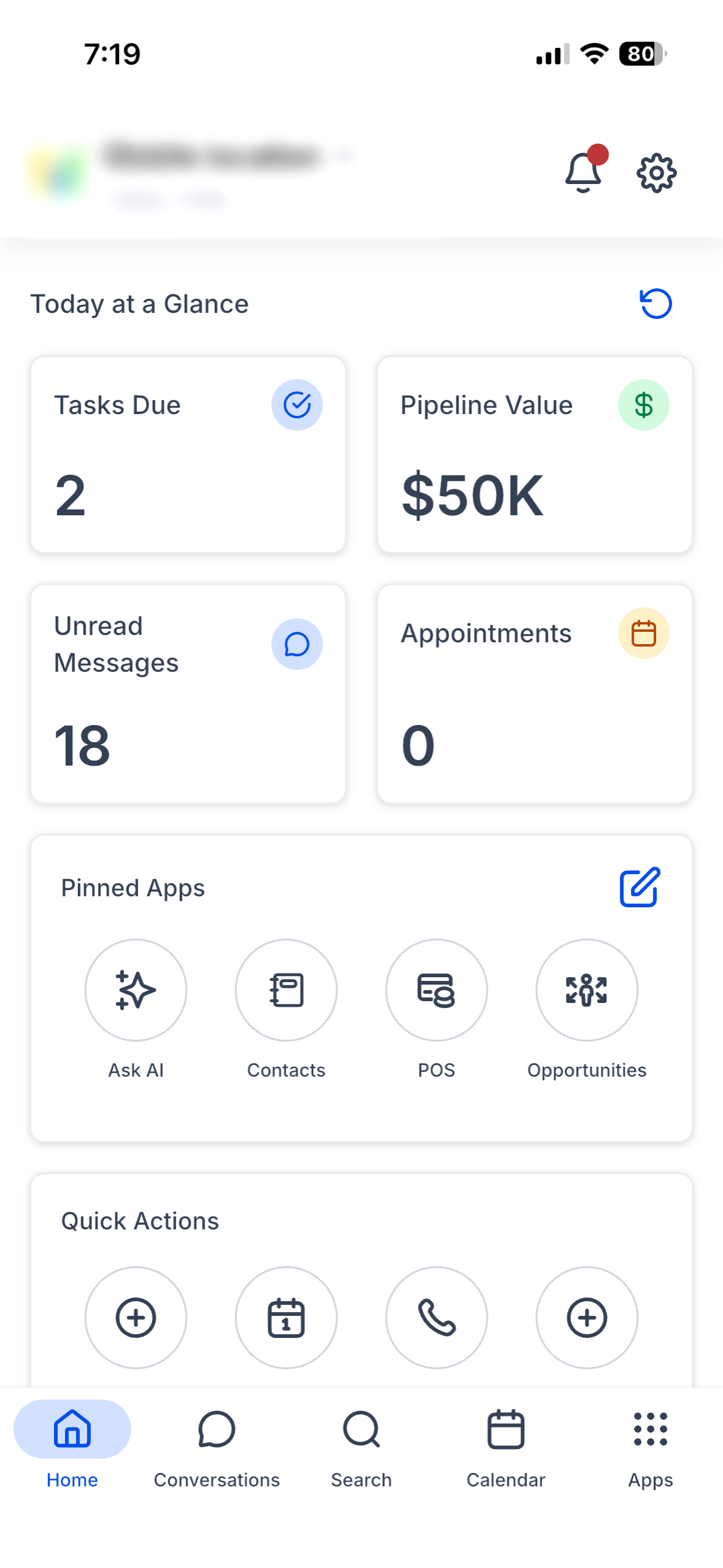 Opportunities V2 Mobile Experience – Customizable opportunity card in the mobile Opportunities experience