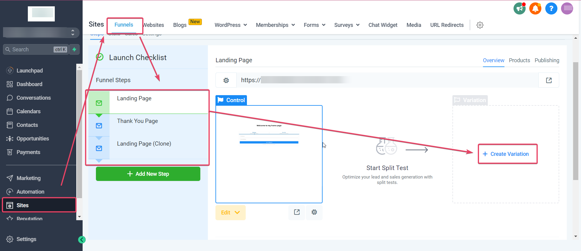 Split Testing in Funnels – How to Create a Split Test in Funnels