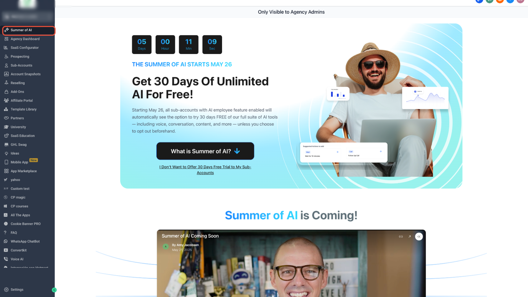 Summer of AI: Agency Landing & Access Control – Step 1: Open the Summer of AI Landing Page