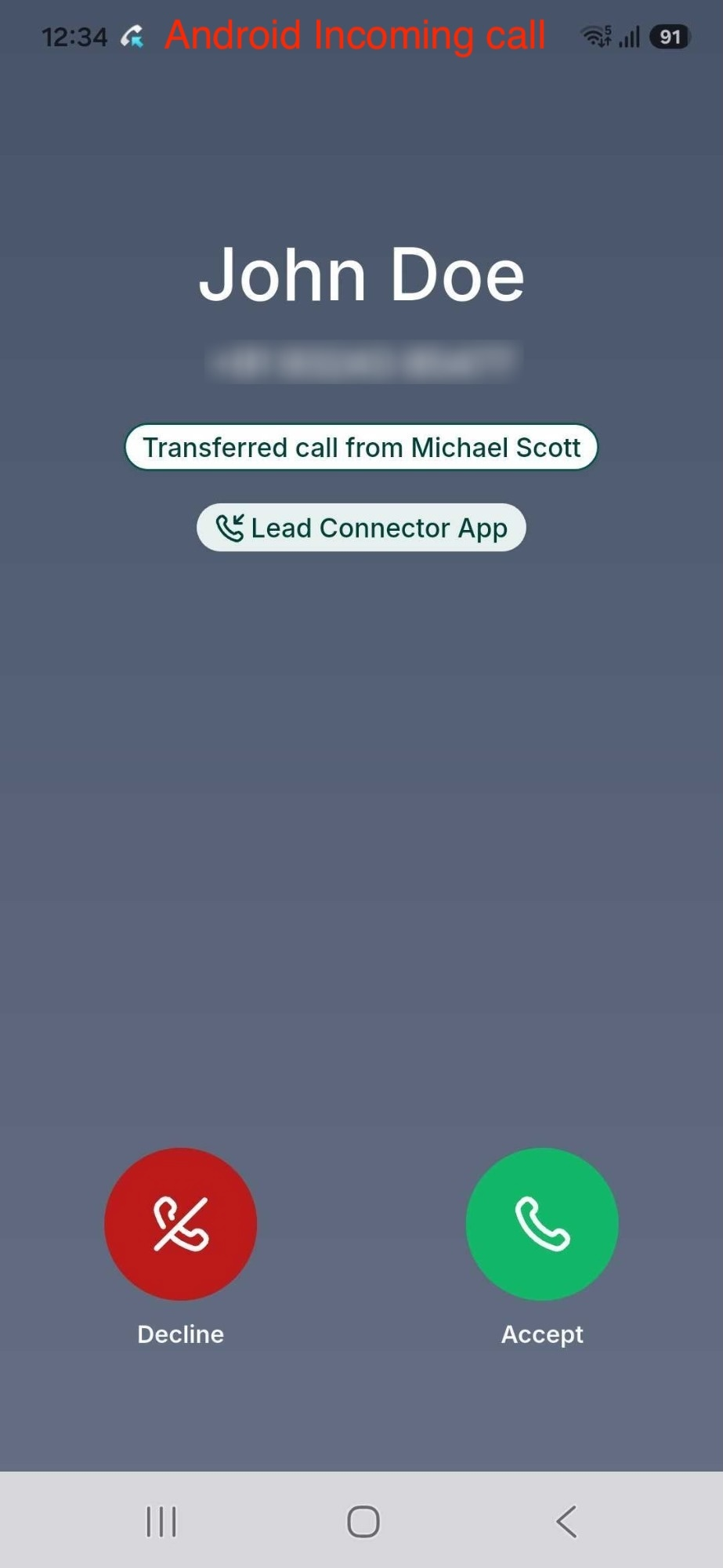 Transfer Calls to Staff Without a Personal Phone Number – Step 5: Accept the Transfer
