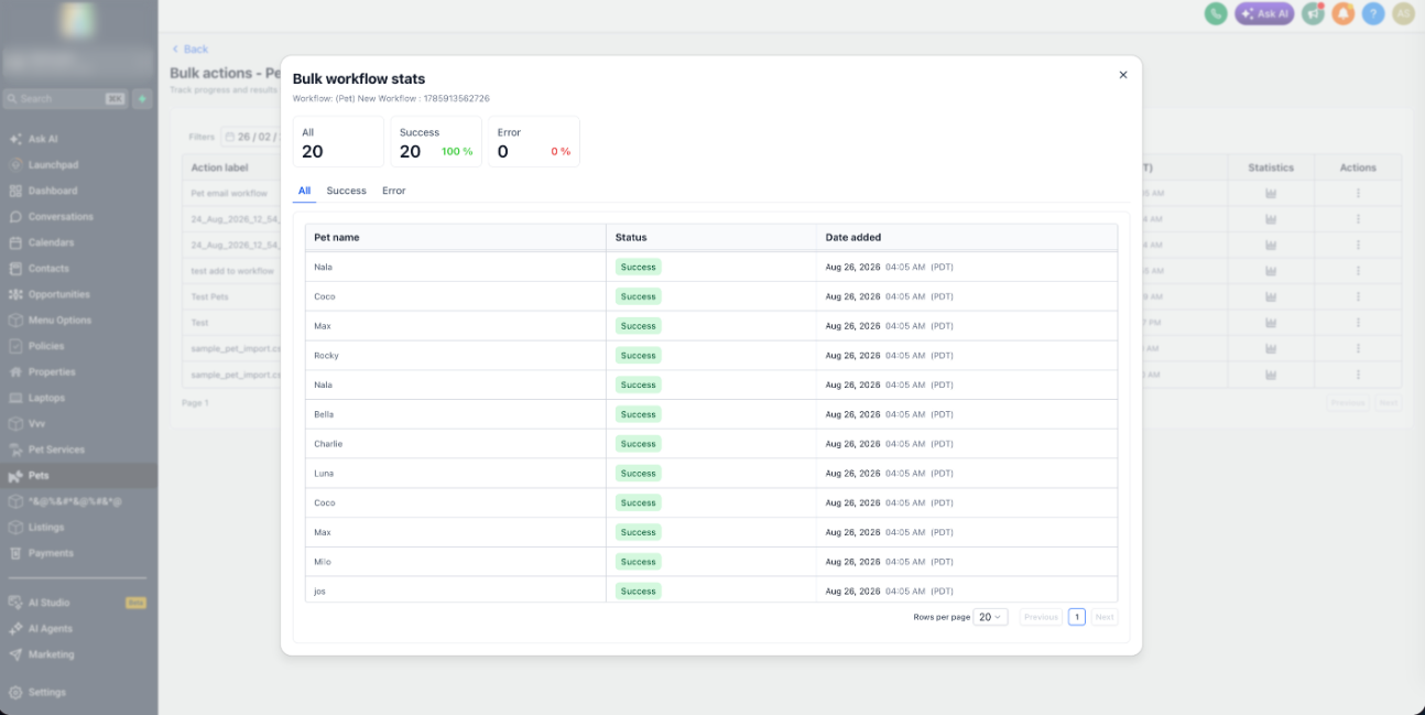 Trigger Automations in Bulk for Companies and Custom Objects – Step 5: Track Progress