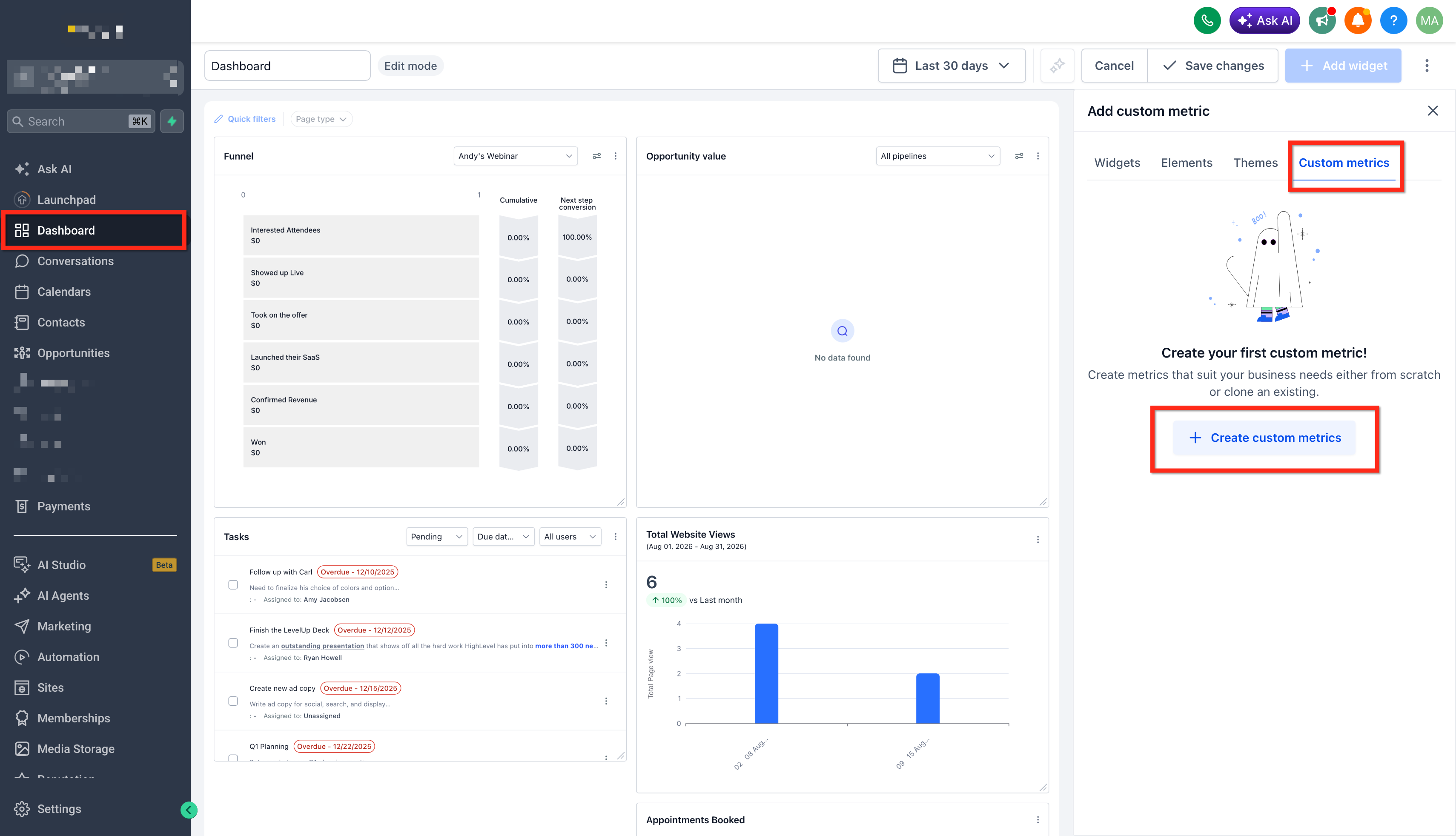 Use Custom Fields as Metrics in Dashboards, Reports & Custom Metrics – Use a Custom Field in a Custom Metric