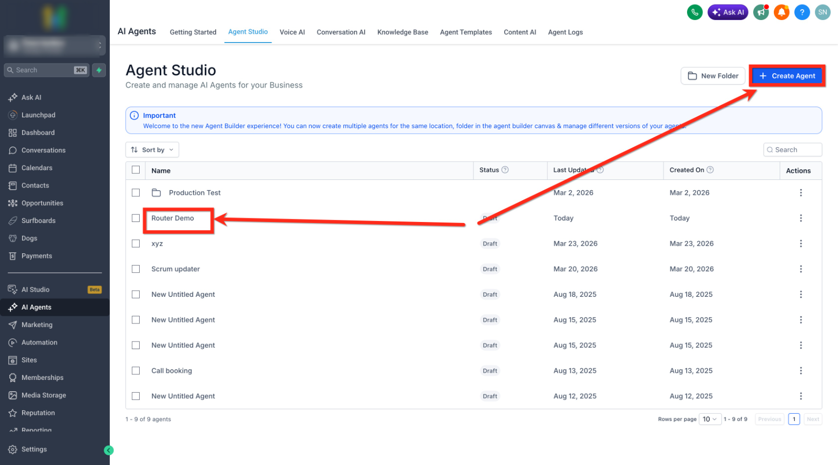 Agent Studio – Router Tool (AI & Conditional Router) – How To Use the Routing Tool in Agent Studio