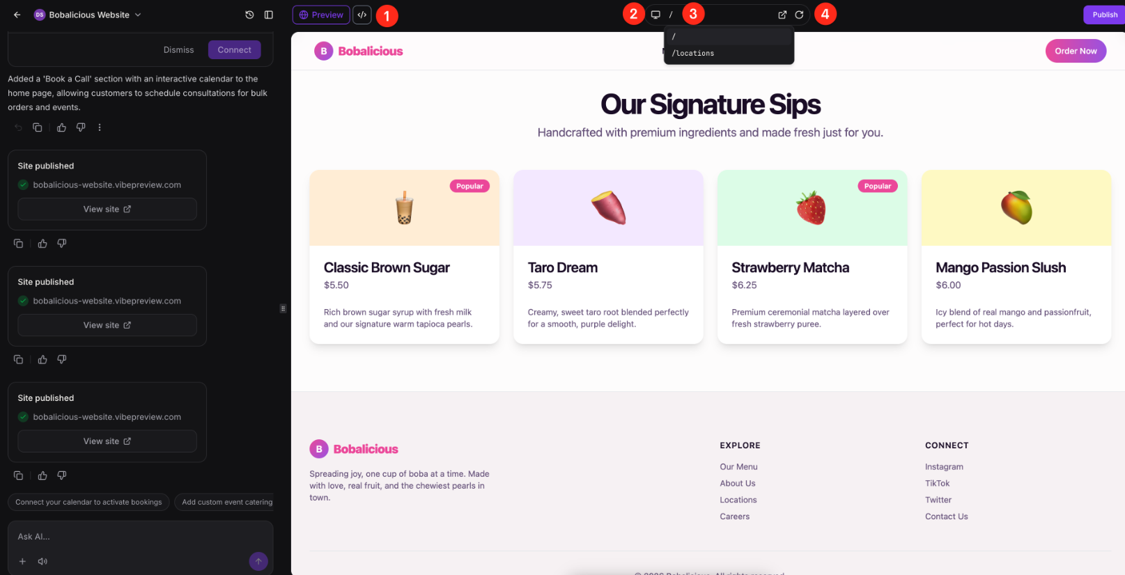 AI Tools Available in Your Account – AI Studio project preview and conversational editing workspace