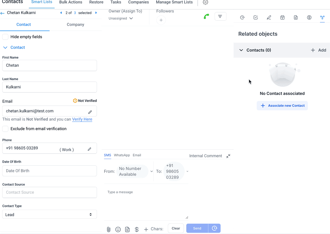 Associate Contacts Using Custom Labels – Adding an associated record from a contact record