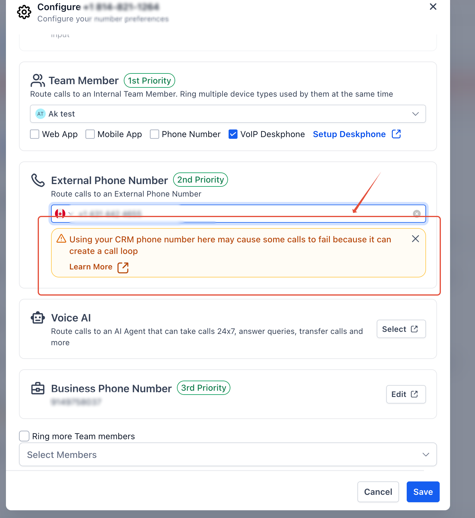 Avoiding Call Loops when routing calls to Internal Phone Numbers – Phone Number Routing