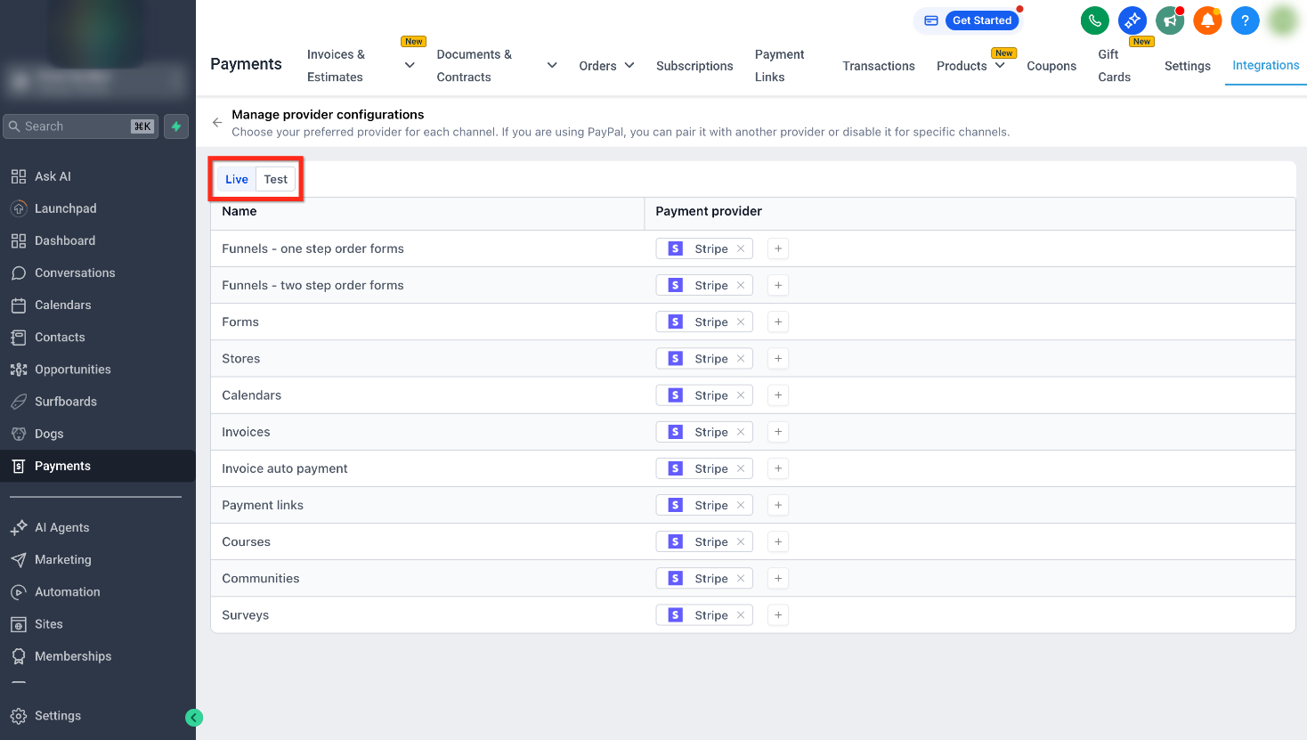 How to Configure Payment Providers by Channel