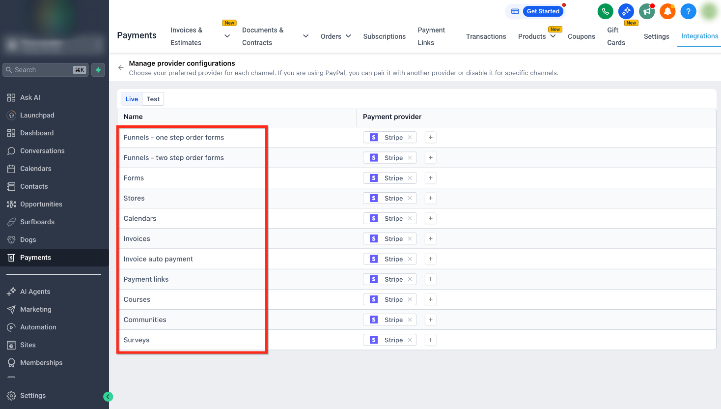 Configure Payment Providers by Channel – Supported Channels