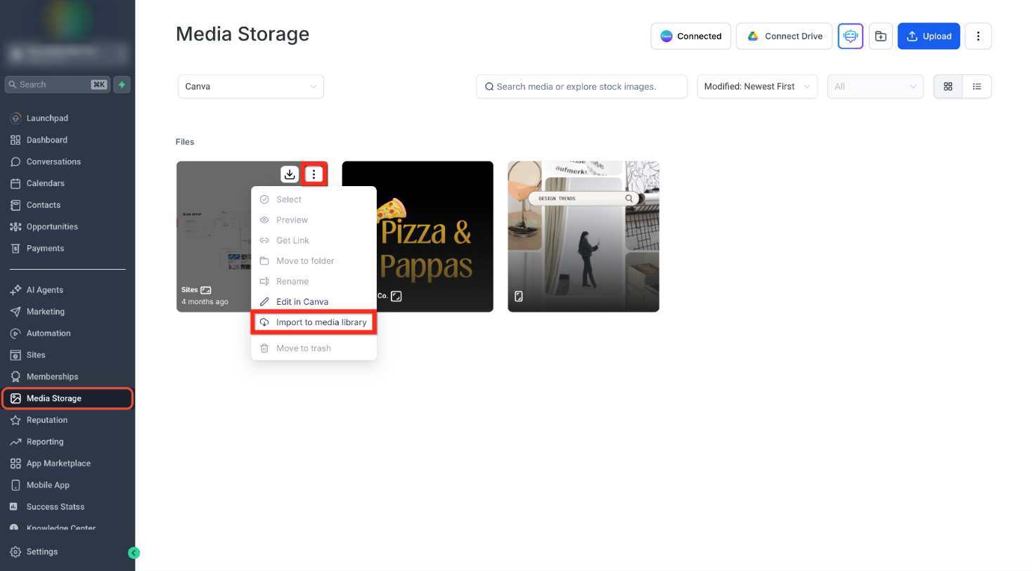 Connect Canva to Media Storage – How to Import Canva Designs to Media Library