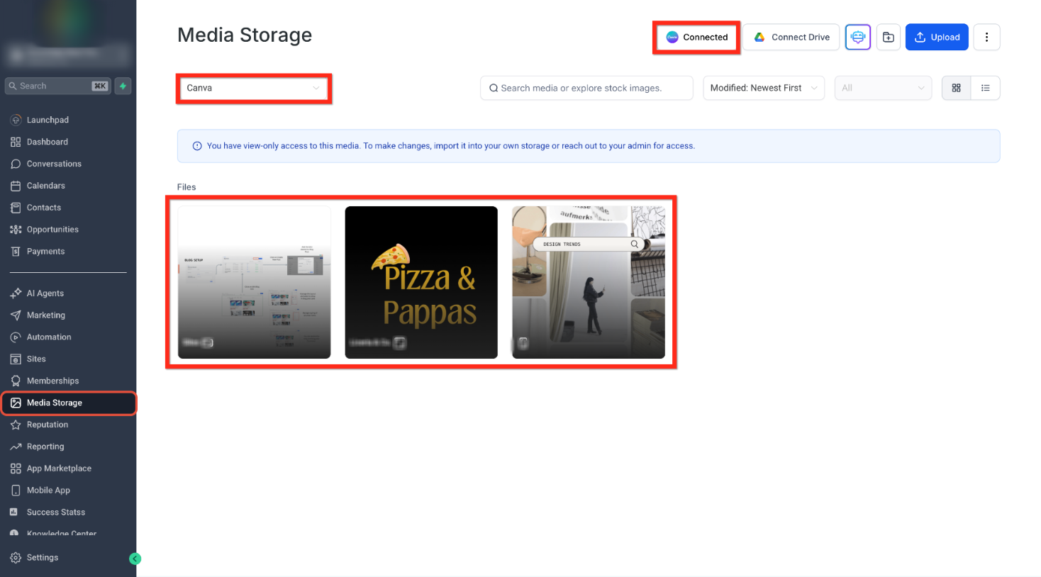Connect Canva to Media Storage – How To Setup Canva Integration